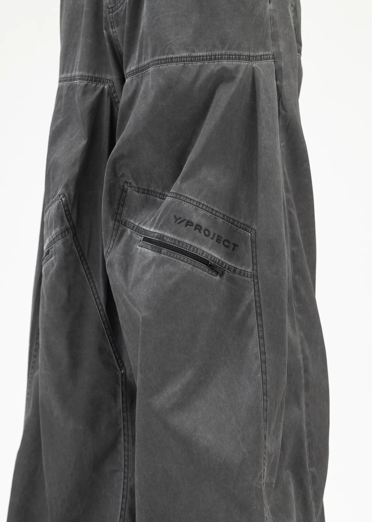 WASHED BLACK POP-UP PANTS - Image 4