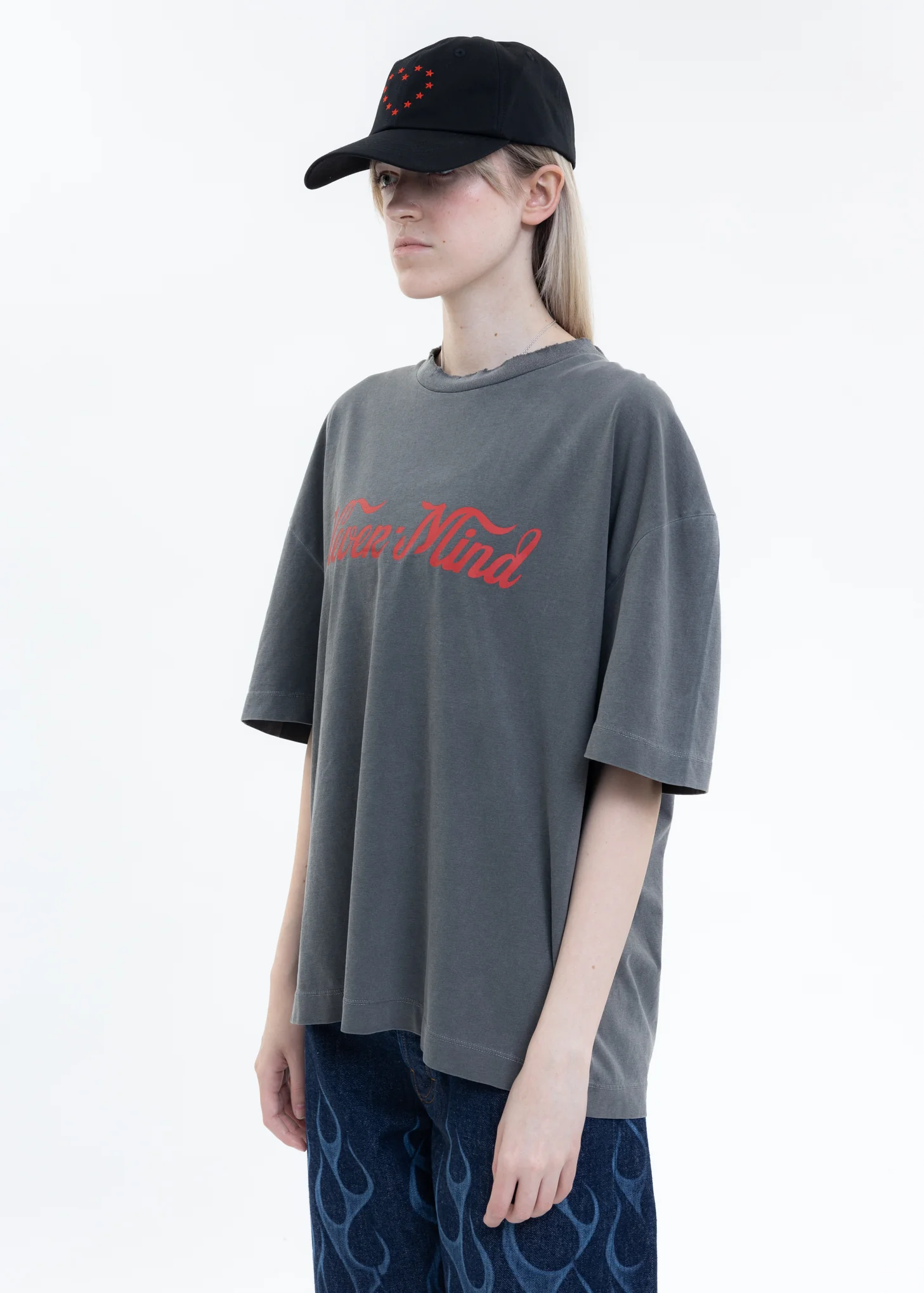 Washed Black SPIRIT NEVERMIND T-Shirt - Image 3