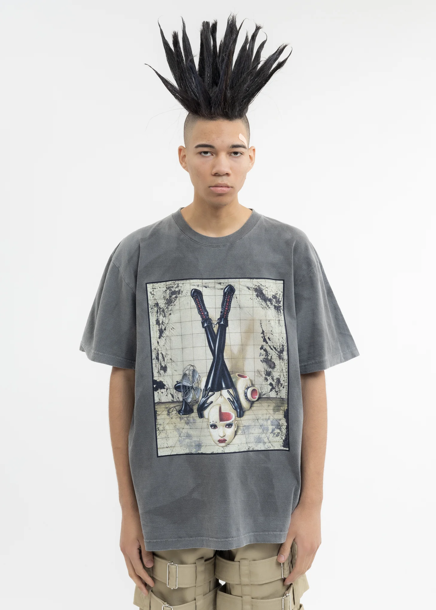 Black Hand Dyed T-Shirt - STILL LIFE Artwork by TREVOR BROWN