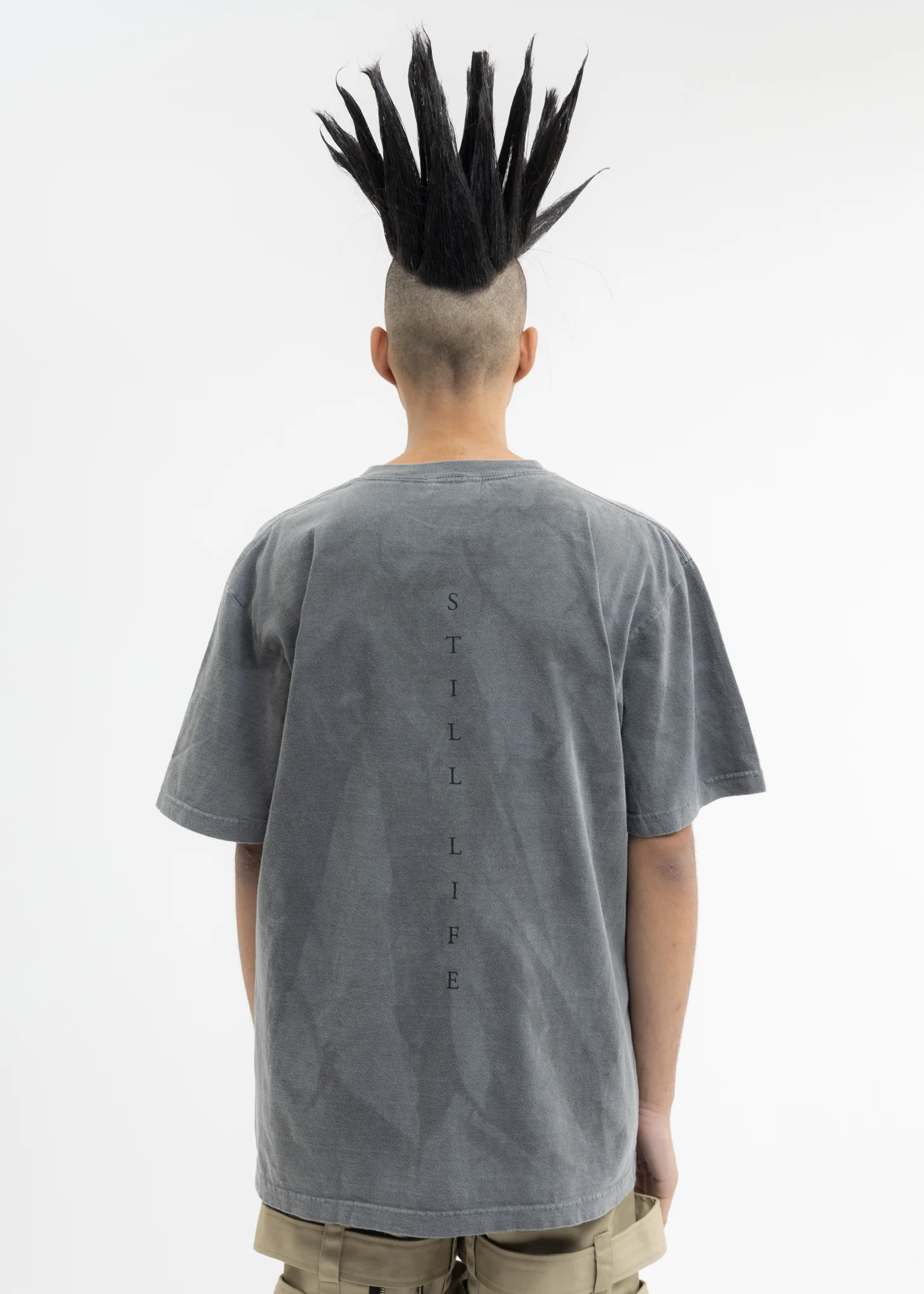 Black Hand Dyed T-Shirt - STILL LIFE Artwork by TREVOR BROWN - Image 4