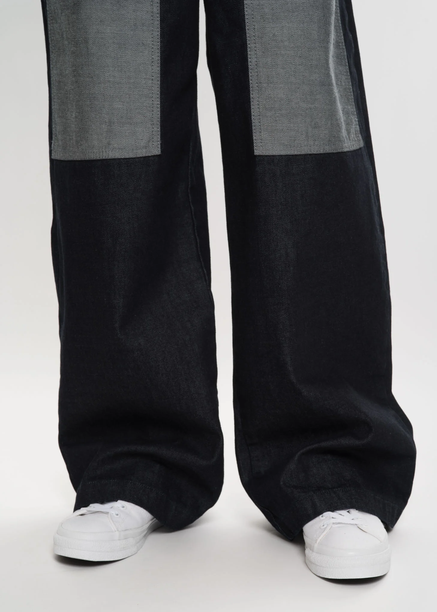 Unwashed Loose Elastic Denim Trousers - Image 5