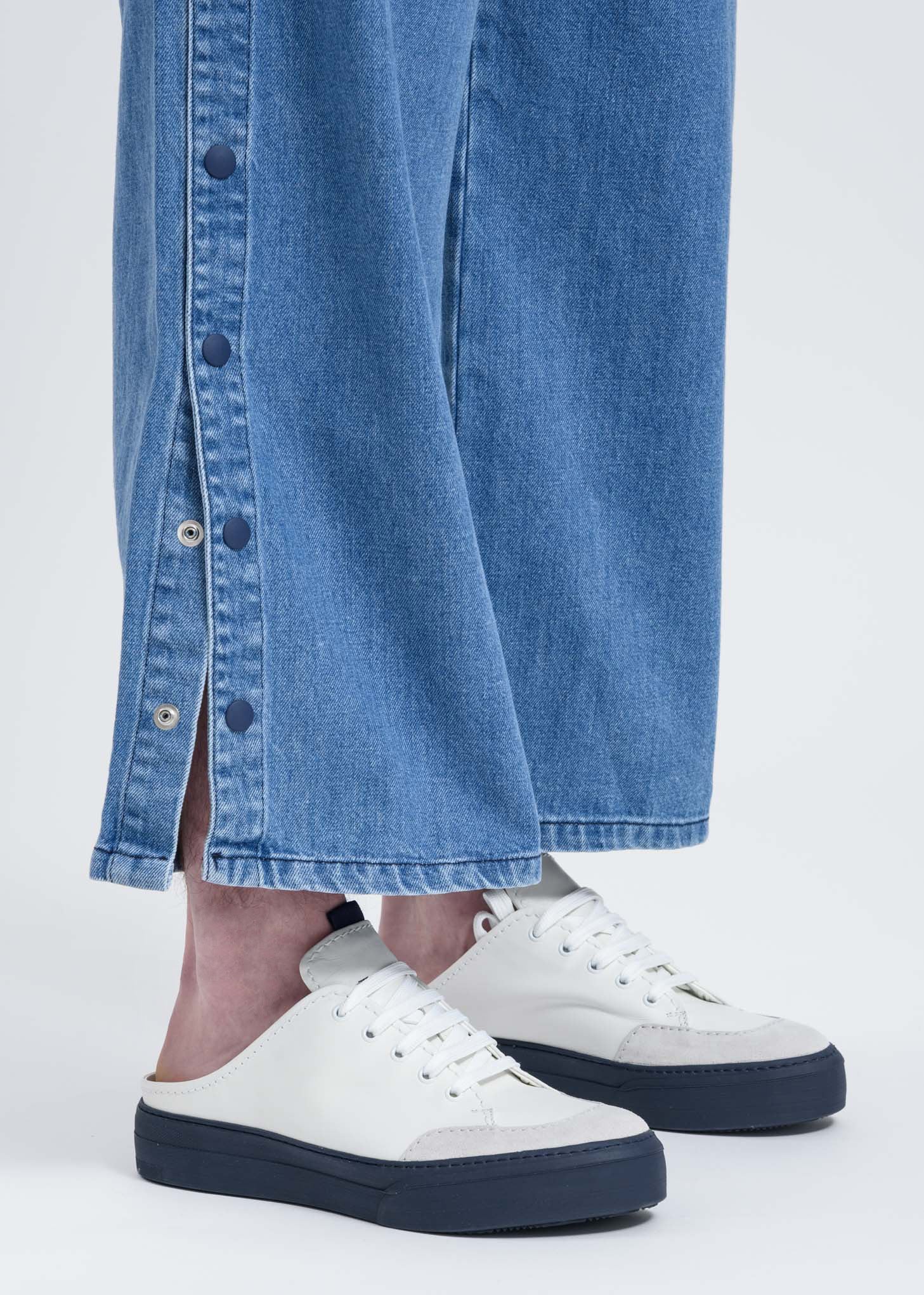 Washed Denim Loose Pants - Image 4