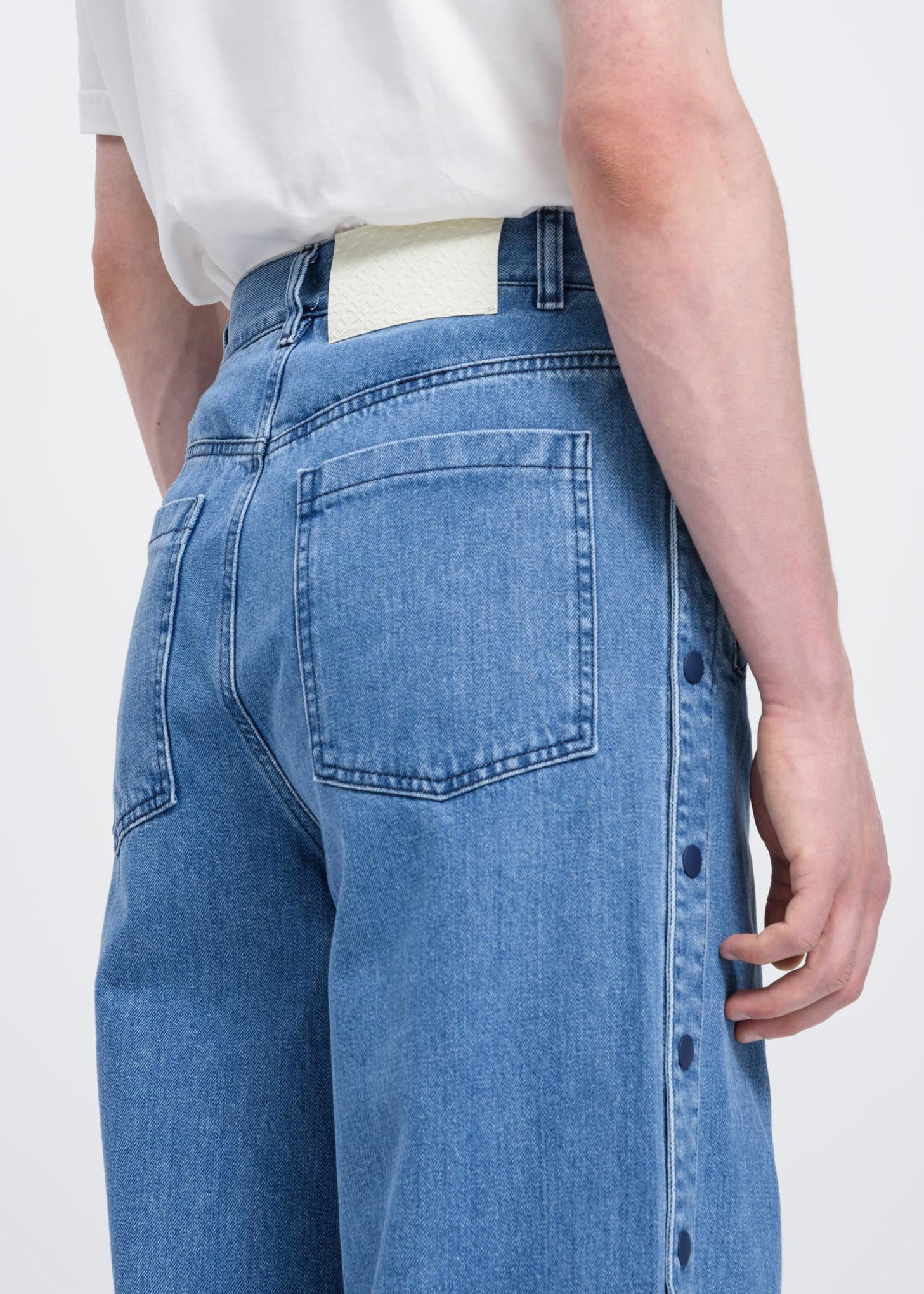 Washed Denim Loose Pants - Image 5