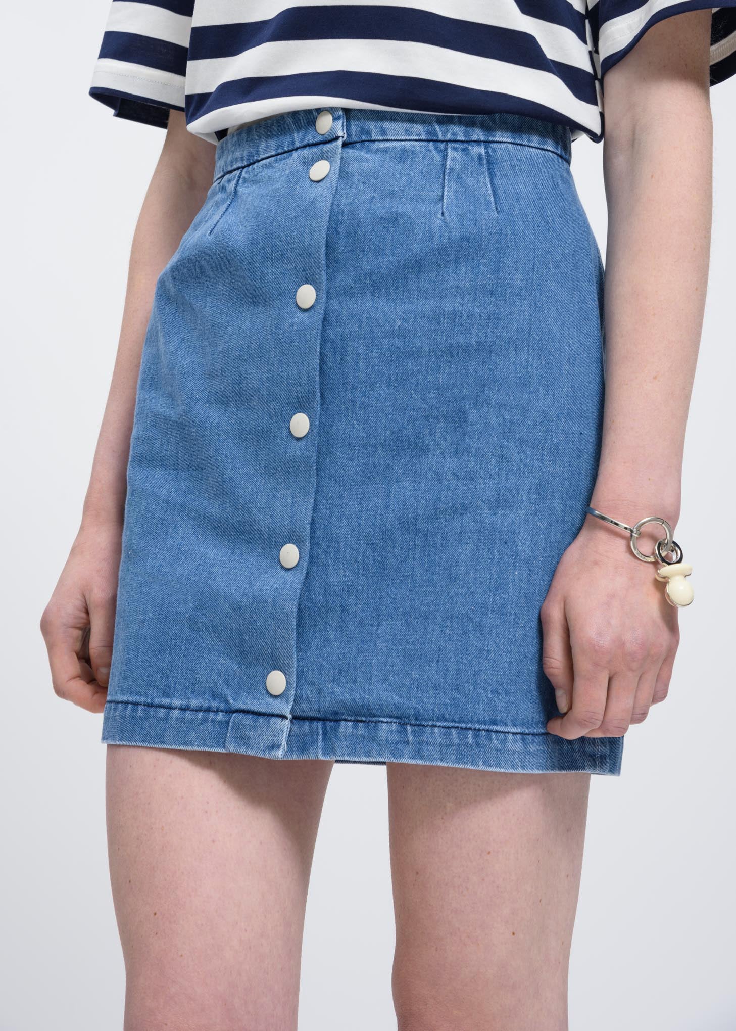 Washed Denim Mini Skirt - Image 2