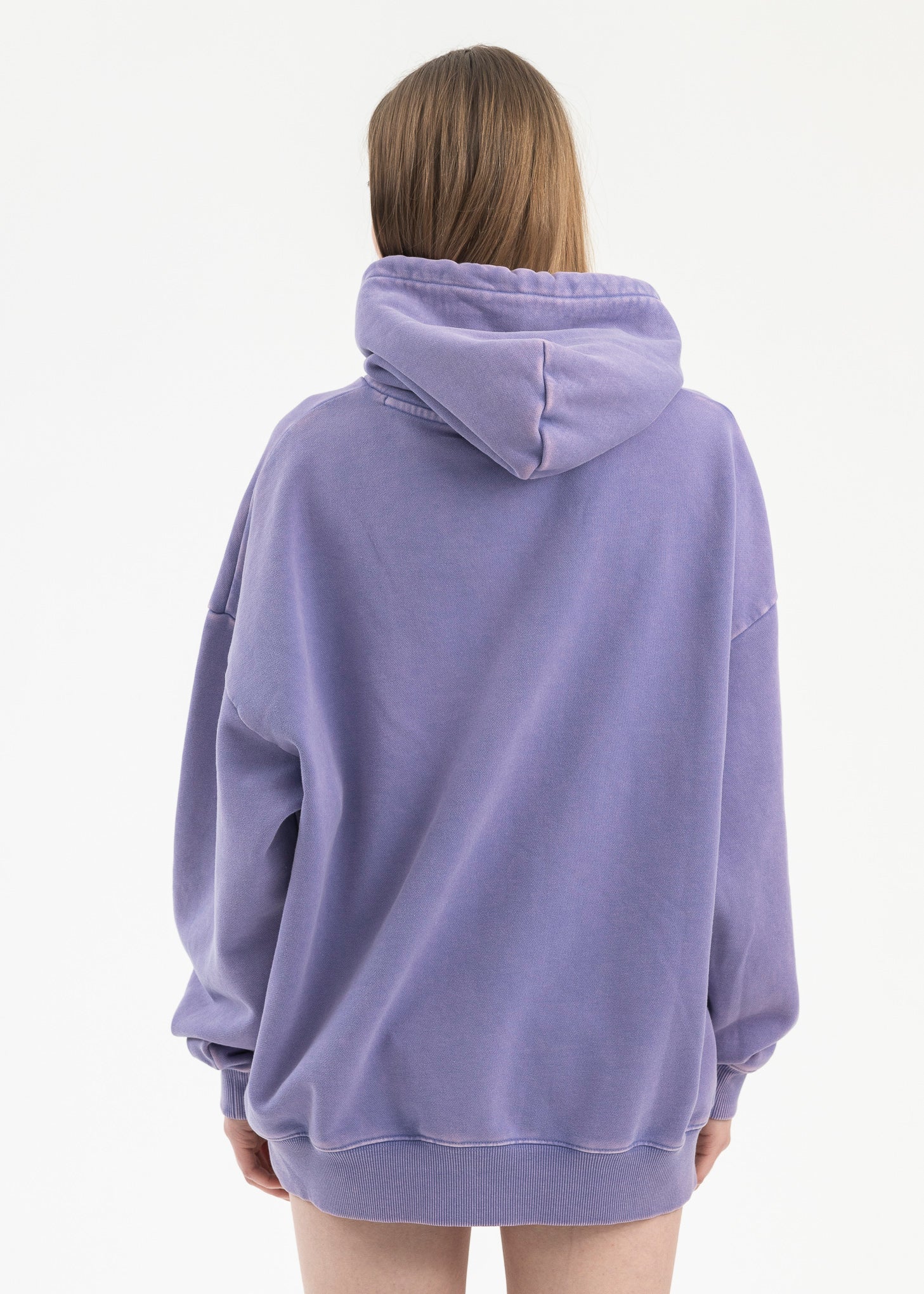 WASHED PURPLE RICH EMBROIDERY PATCHWORK  HOODIES - Image 3