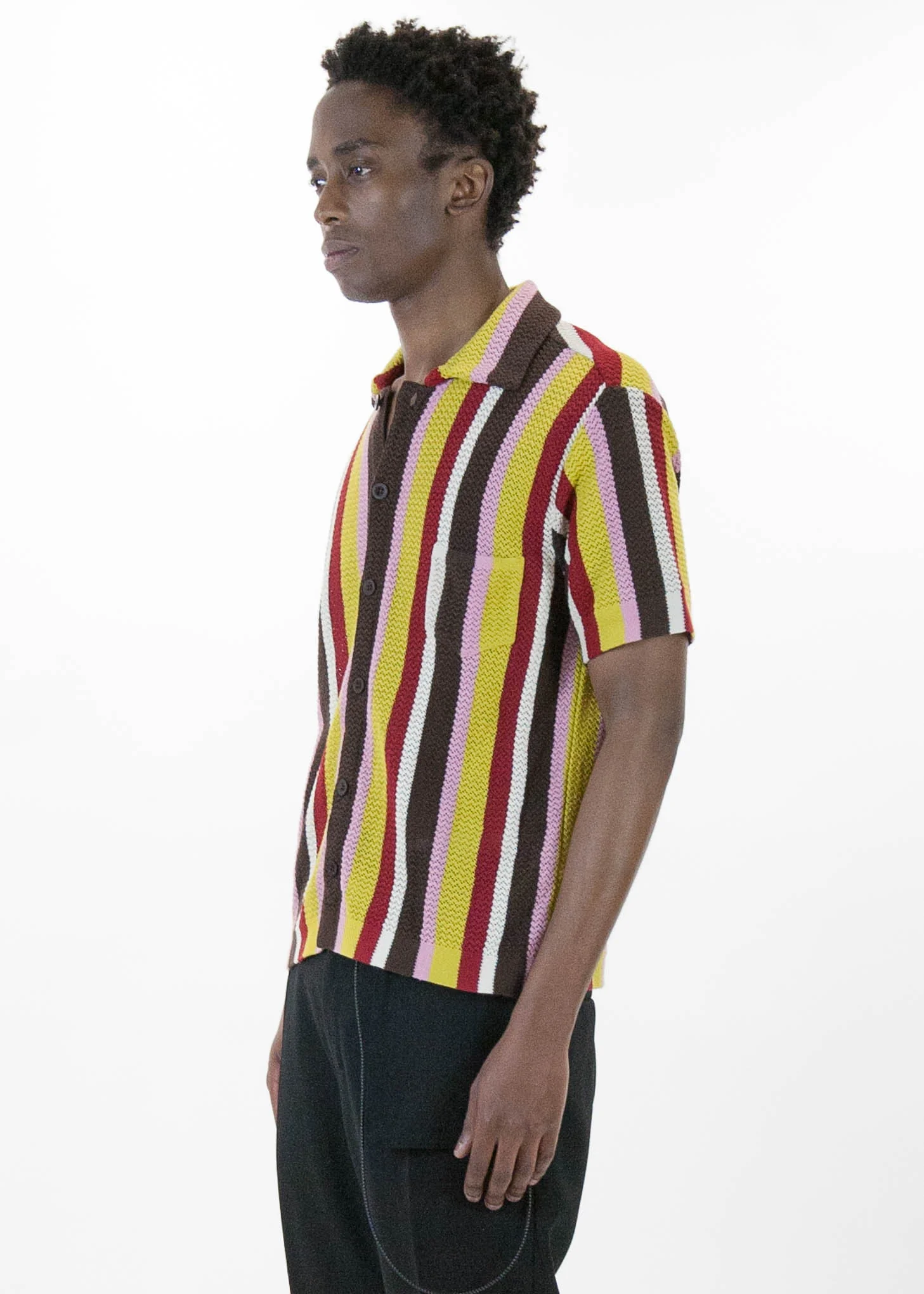 Wes Knitted Striped Shirt - Image 3