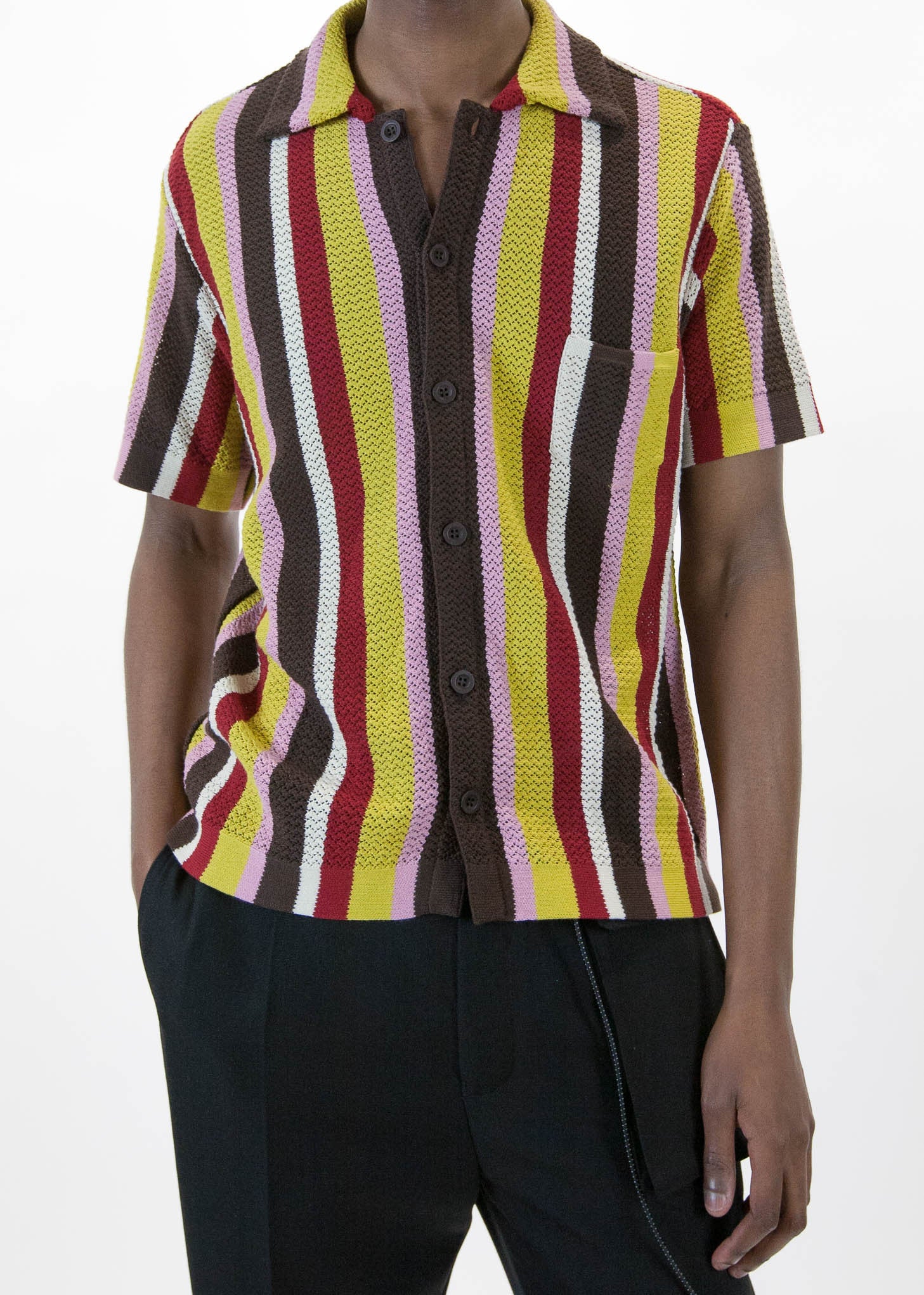 Wes Knitted Striped Shirt - Image 6