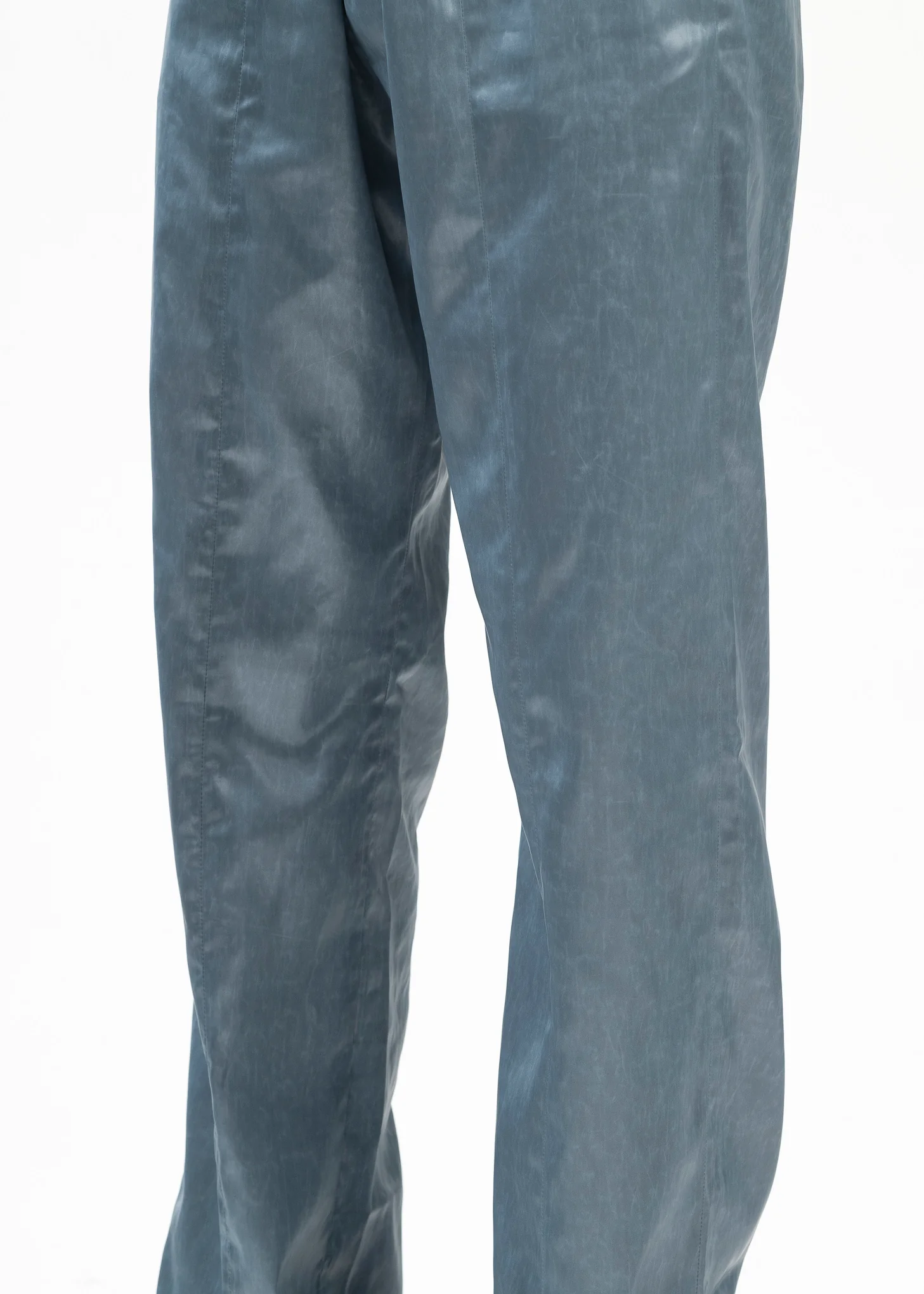 WET LOOK PETROL NARROW FRONT TROUSER - Image 4