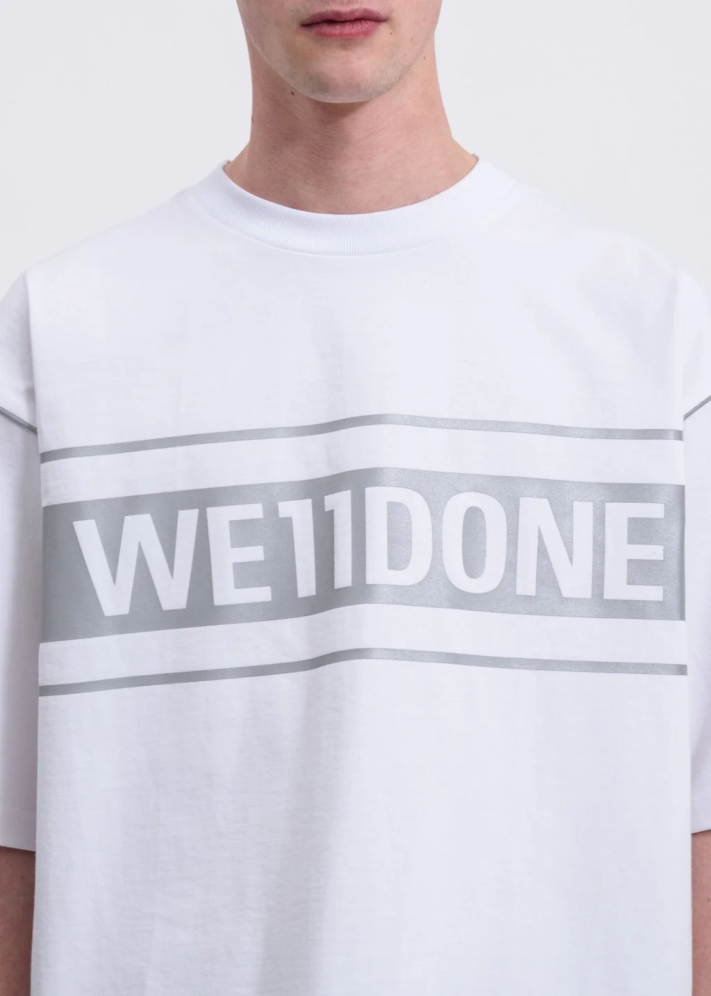 White Reflective Logo T-Shirt - Image 2