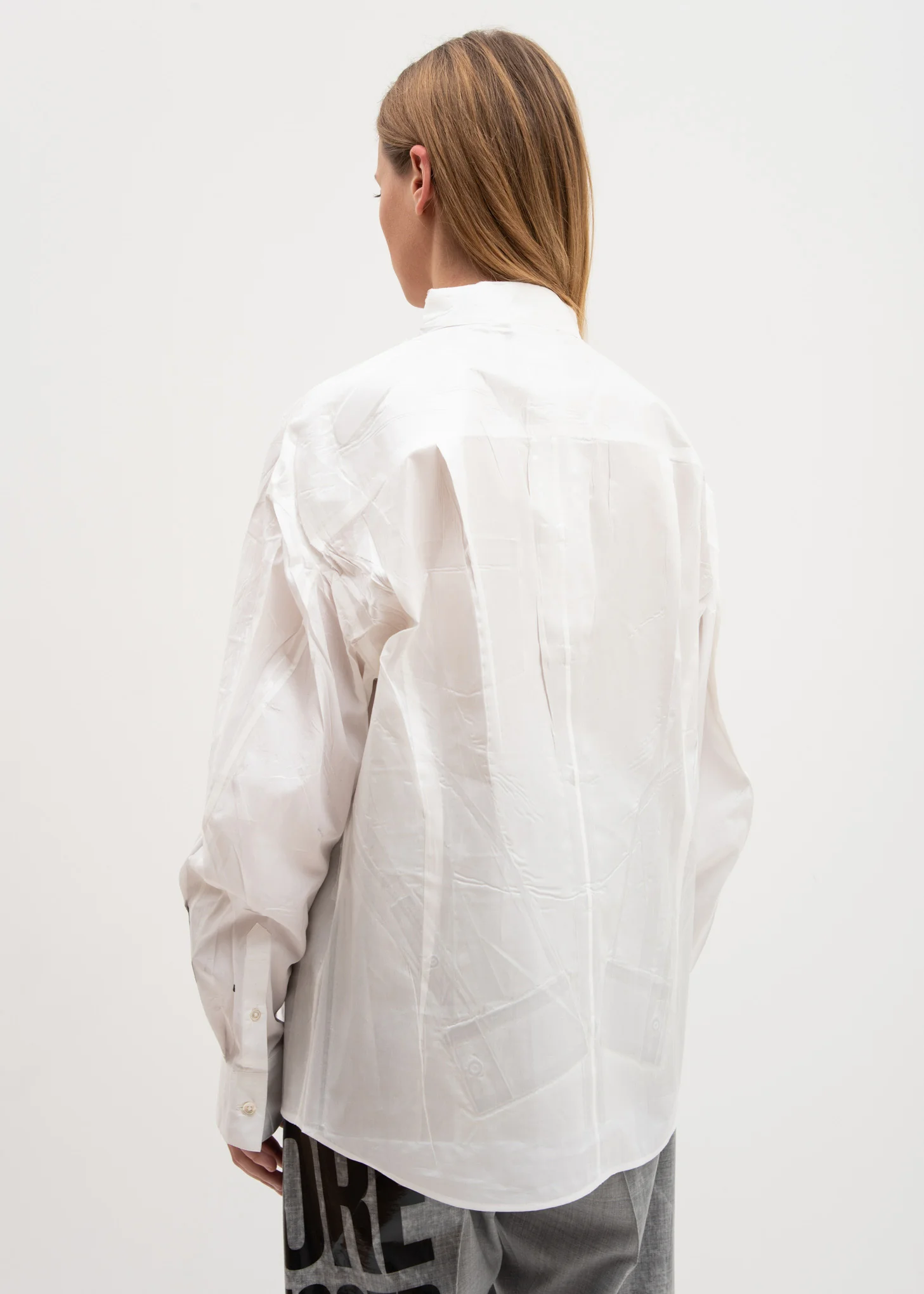 White 2D Packaged 3D Cutting Shirt - Image 2