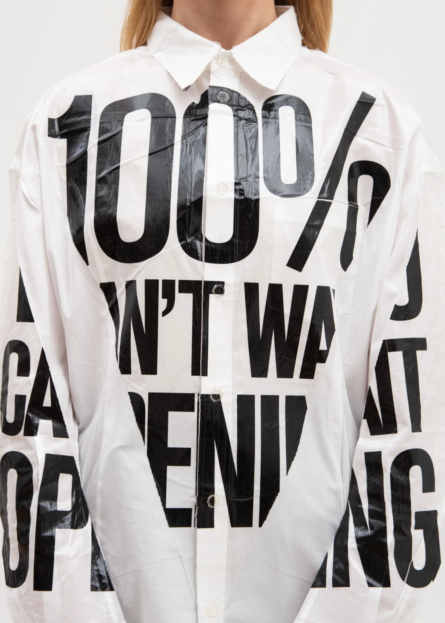 White 2D Packaged 3D Cutting Shirt - Image 3