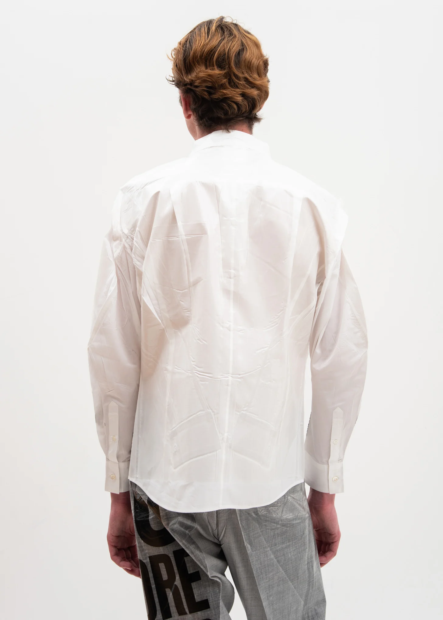 White 2D Packaged 3D Cutting Shirt - Image 3