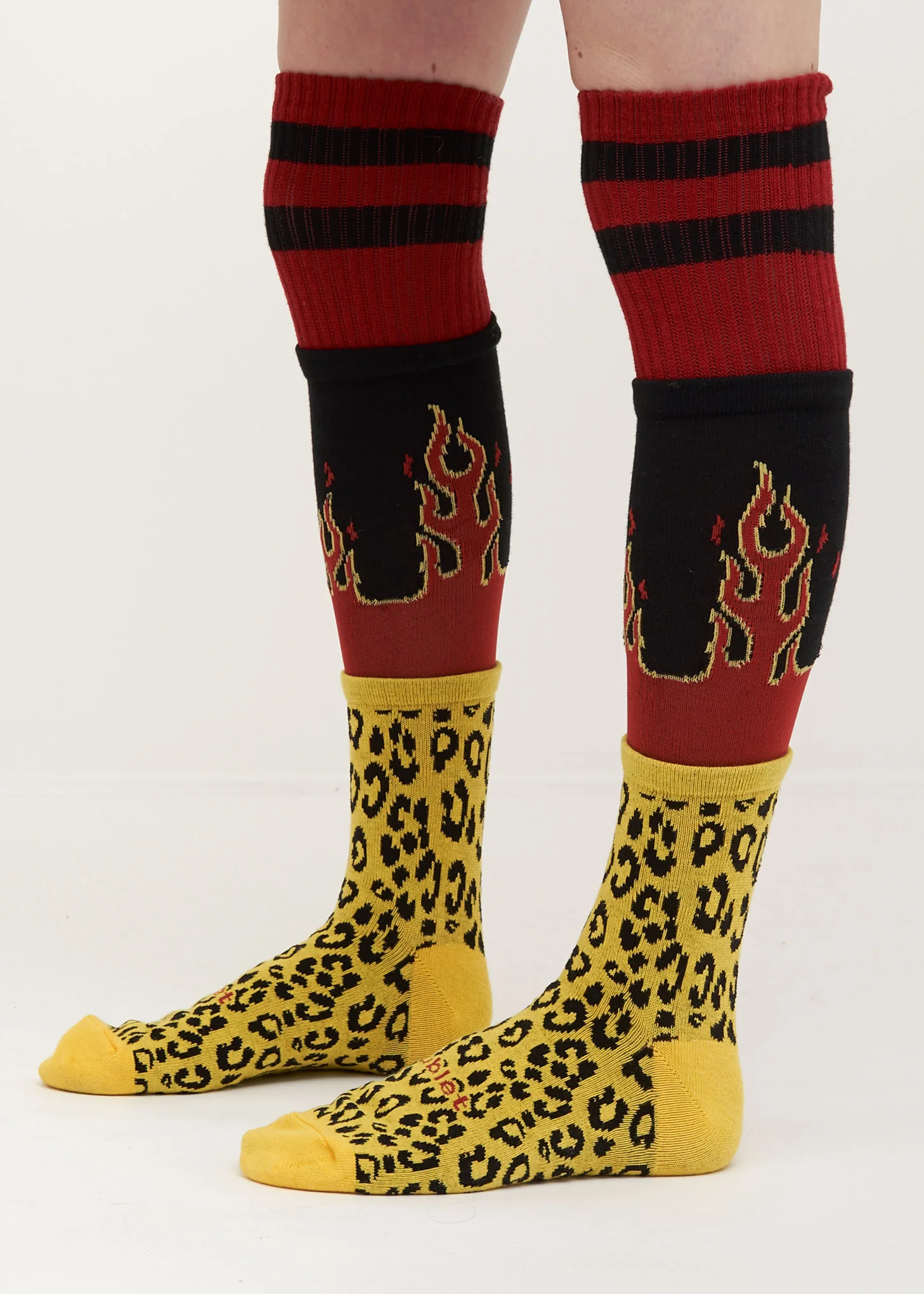 Yellow 3 Layered Border Socks - Image 3
