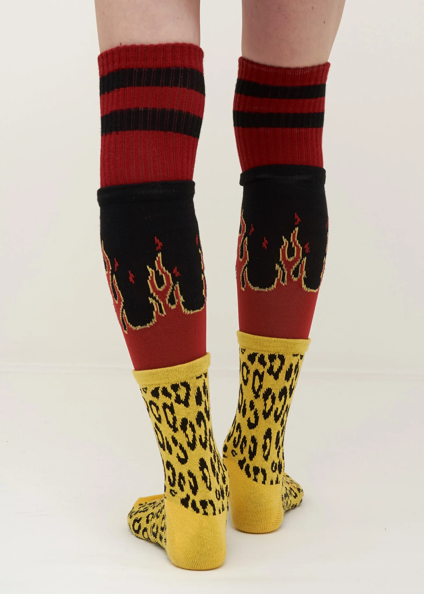 Yellow 3 Layered Border Socks - Image 4