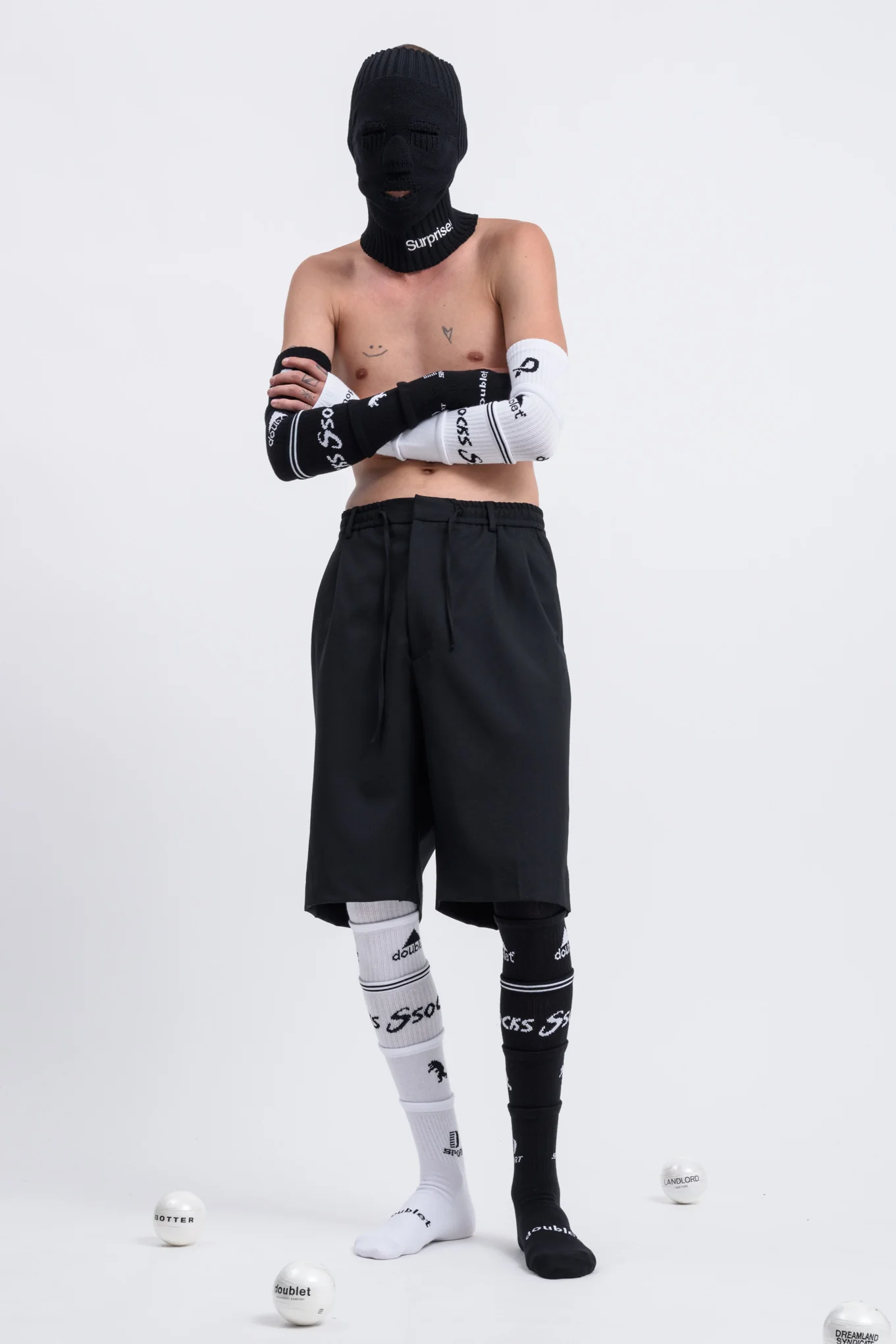 White 5 Layered Sock Glove - Image 5