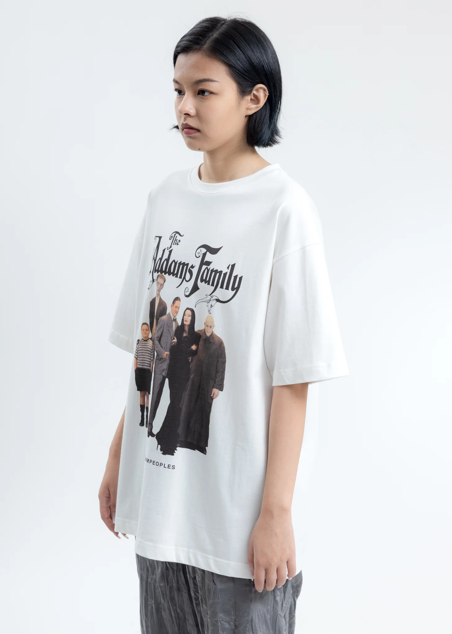 White Addamâ€™s Family Photo Print Tee - Image 3