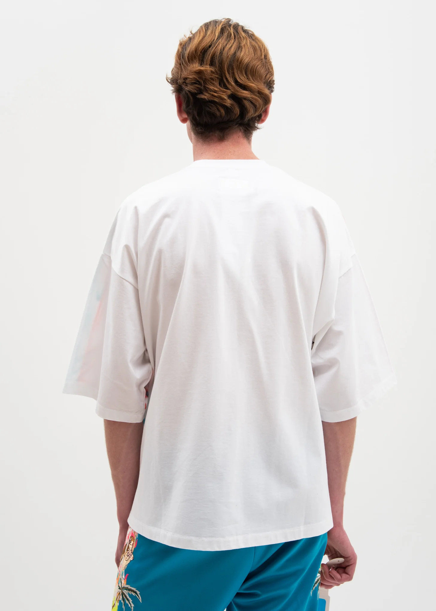 White Anaglyph Hand-Painted T-Shirt - Image 3