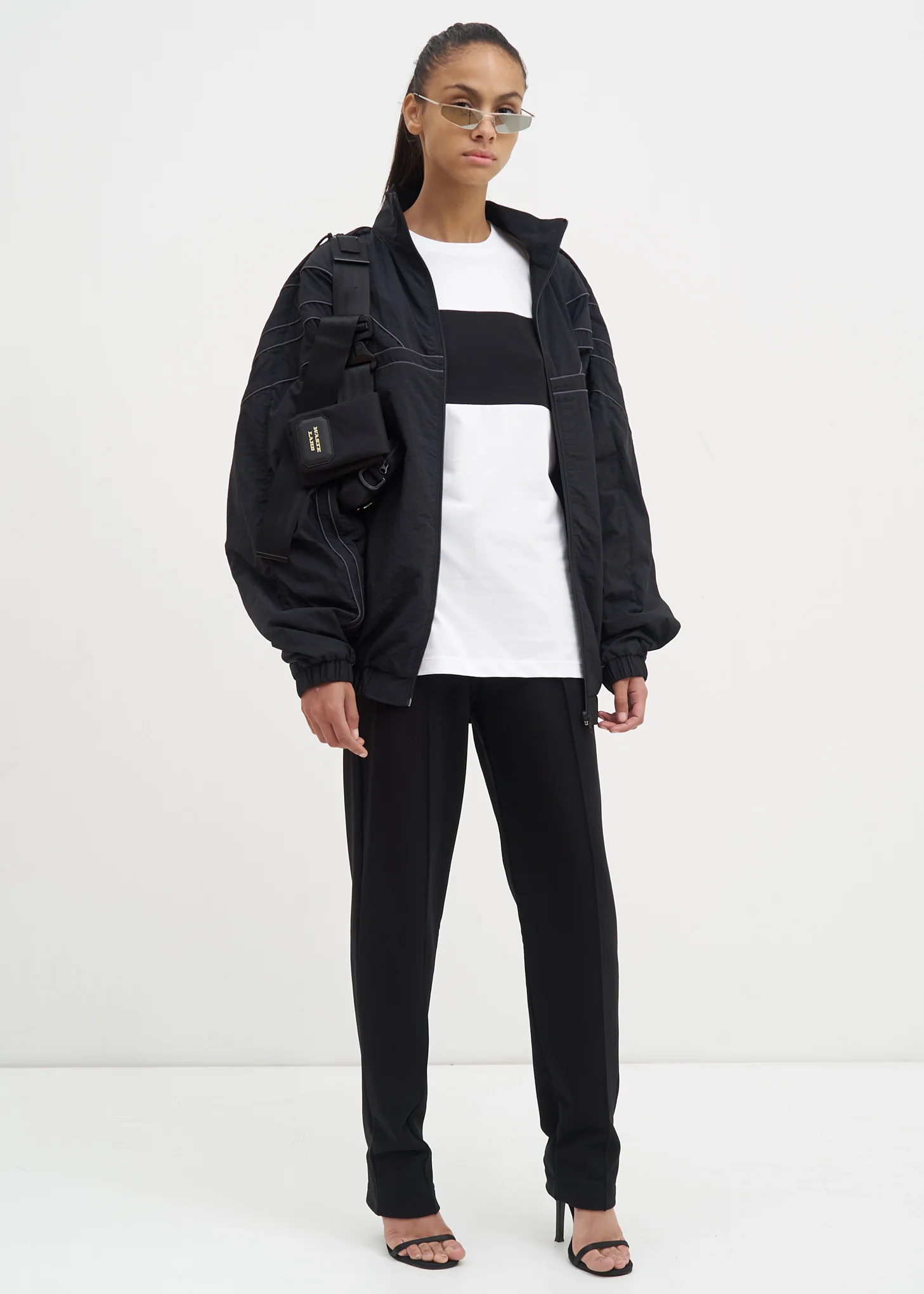 White and Black Band Logo Long Sleeve - Image 6