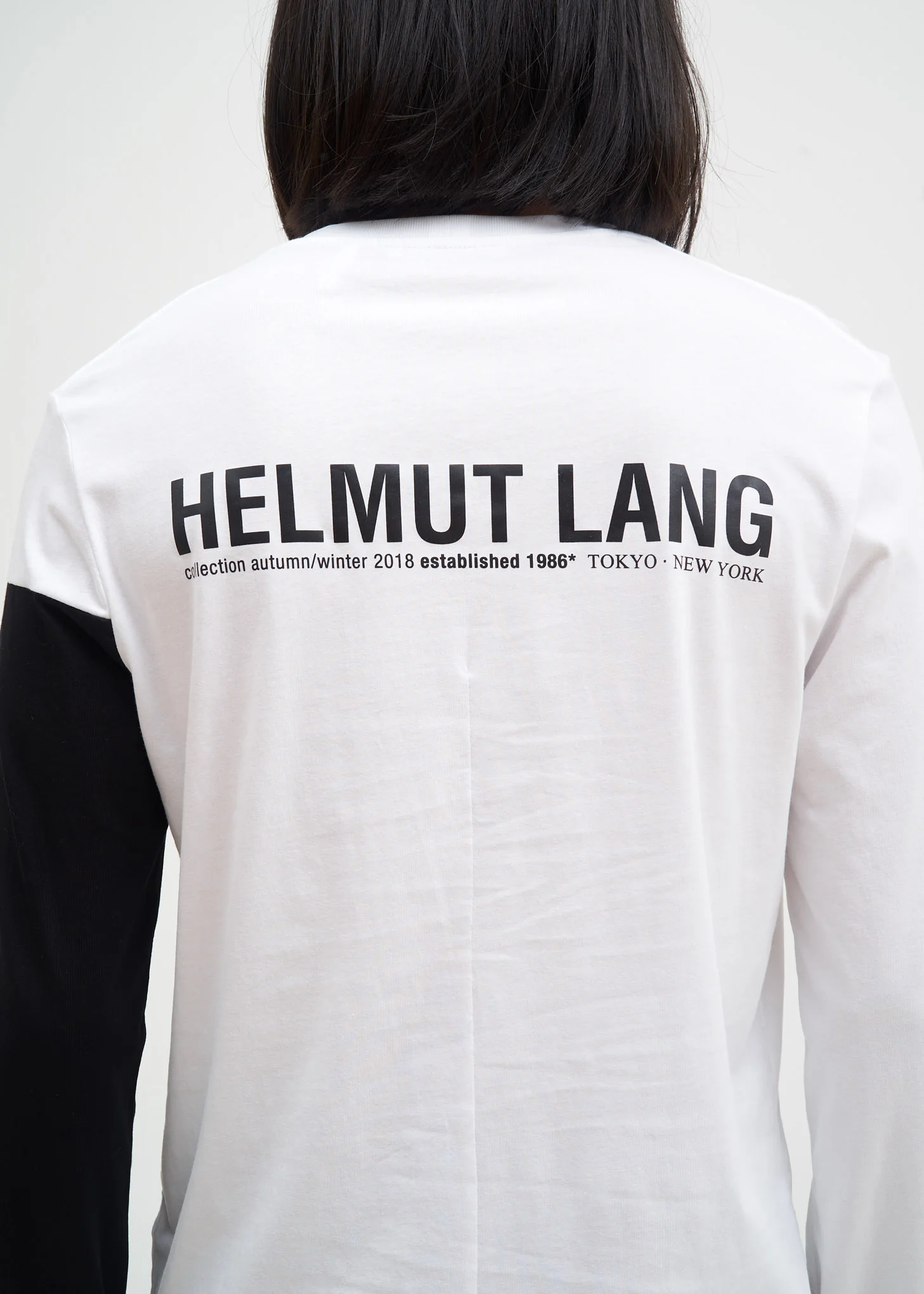 White and Black Band Logo Long Sleeve - Image 3