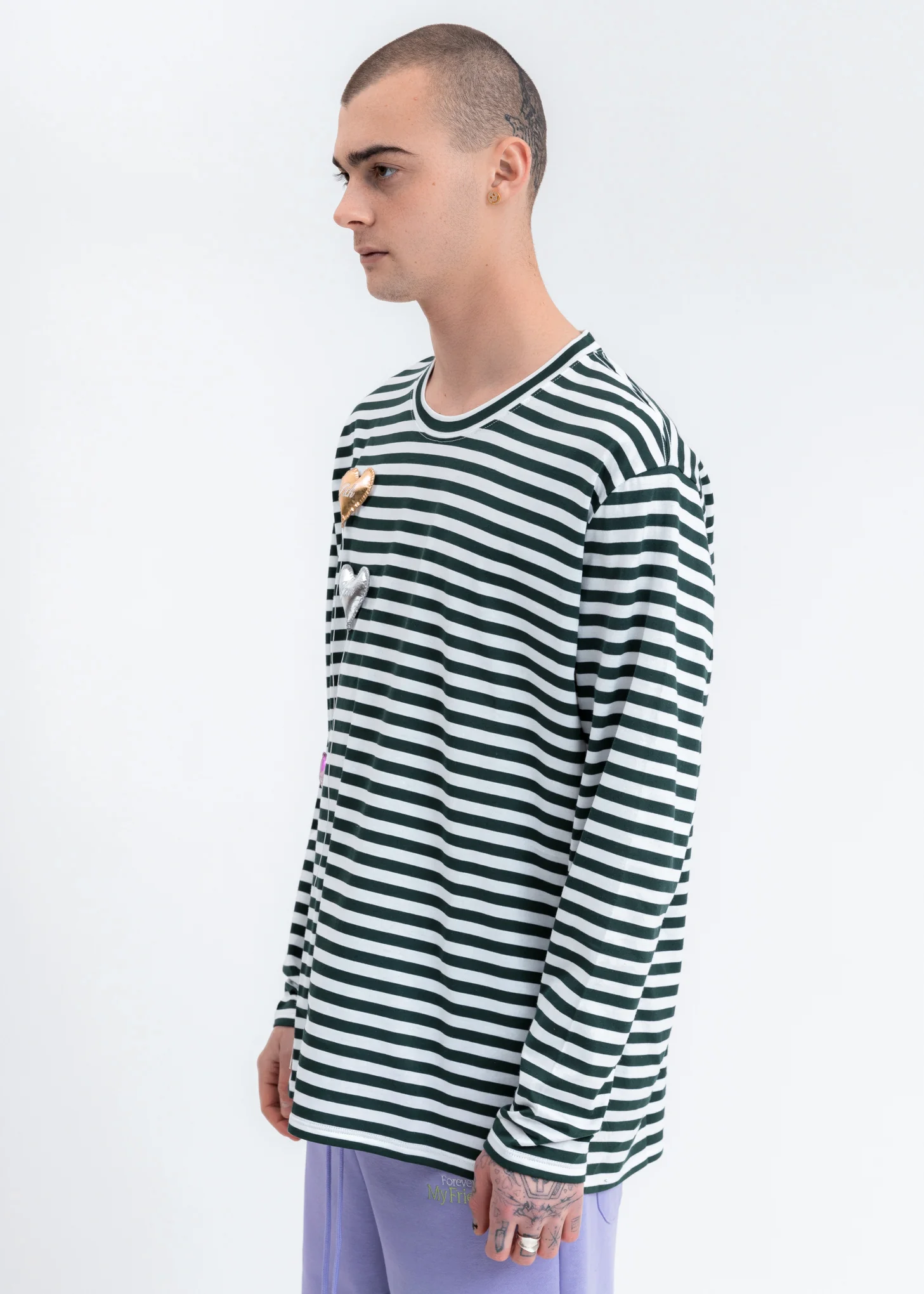 White and Green Happy Balloons Long Sleeve T-Shirt - Image 3