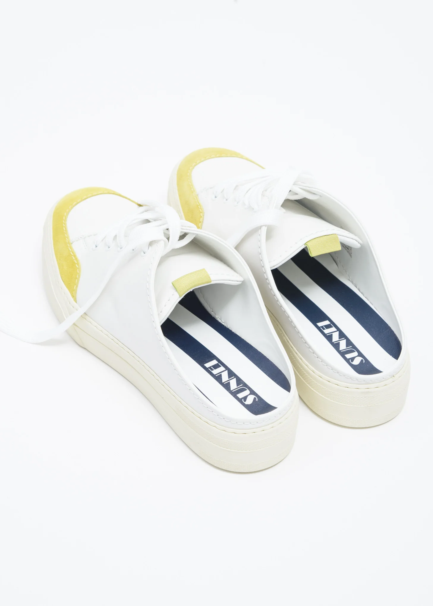 White and Yellow Sabot Sneakers - Image 2