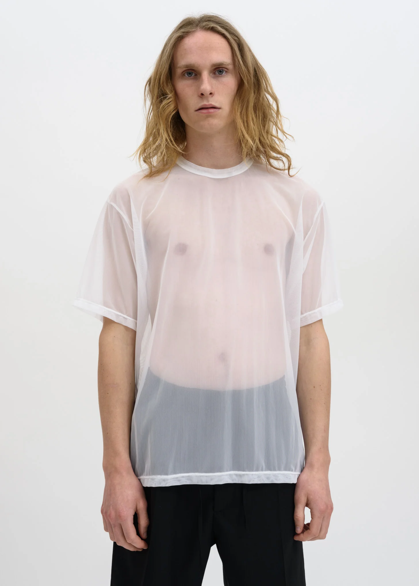 White Arno Mesh T-Shirt