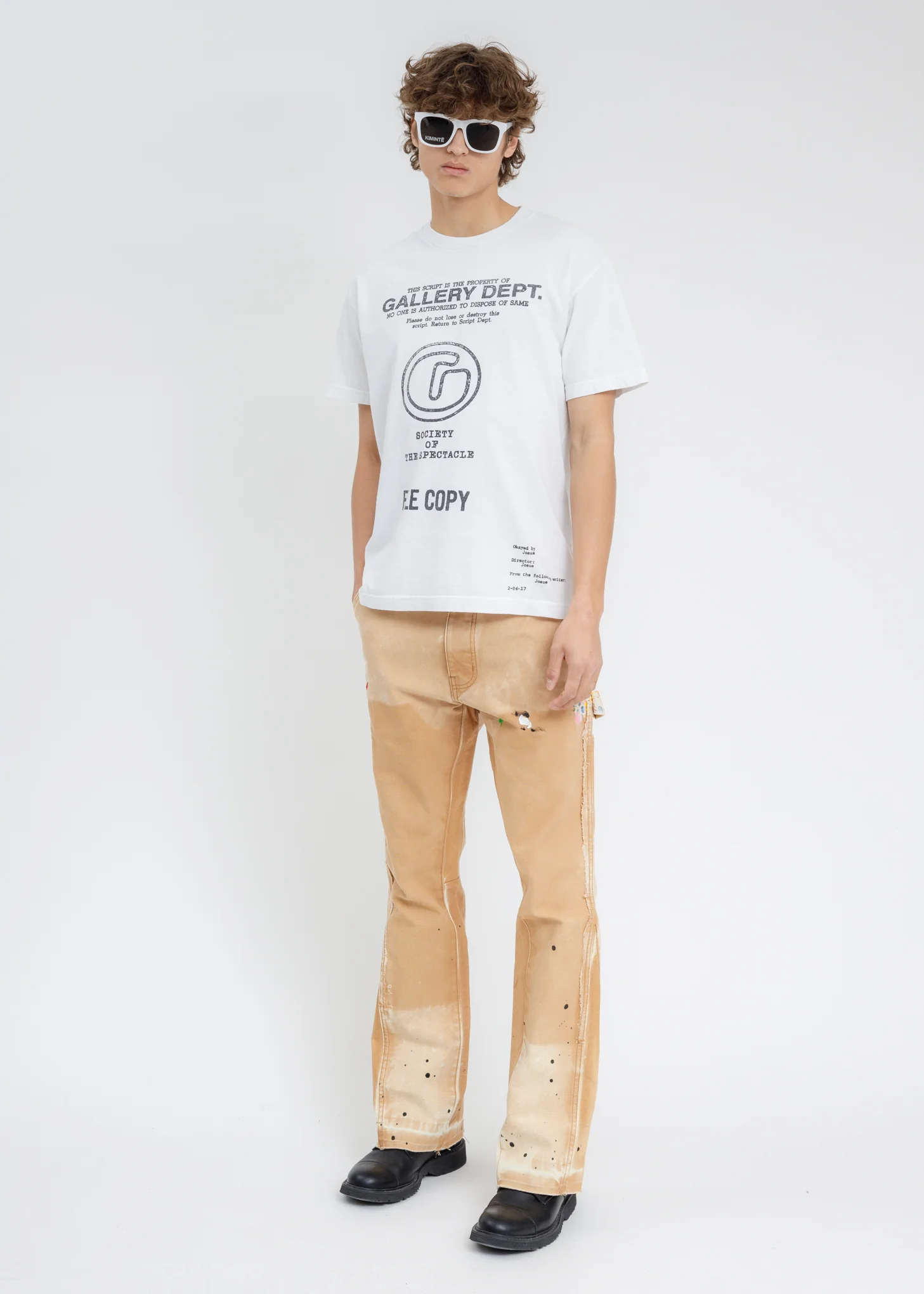White SOCIETY OF THE SPECTACLE T-Shirt - Image 6