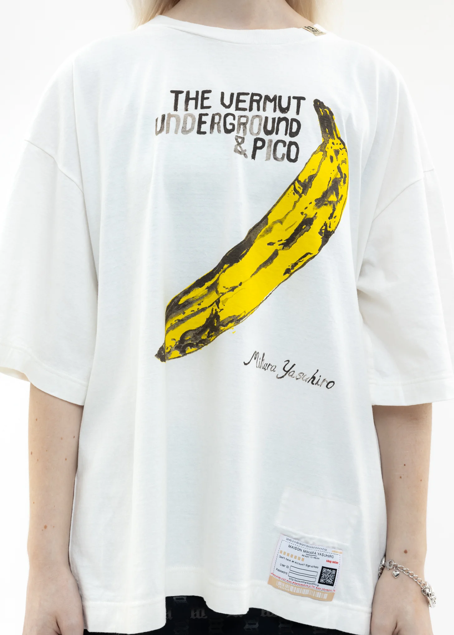 White Banana Printed T-Shirt - Image 2