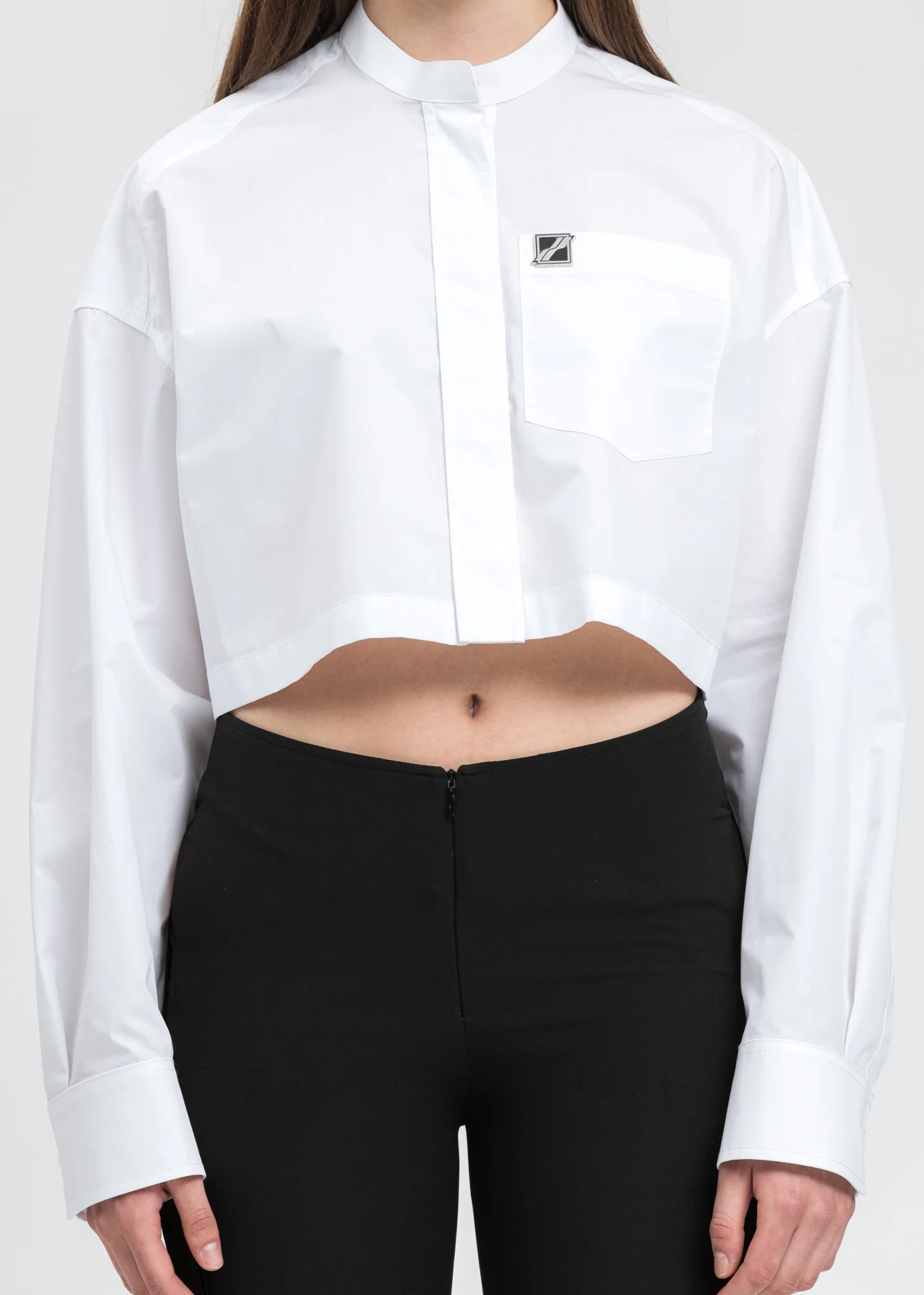 White Band Collar Shirt - Image 5