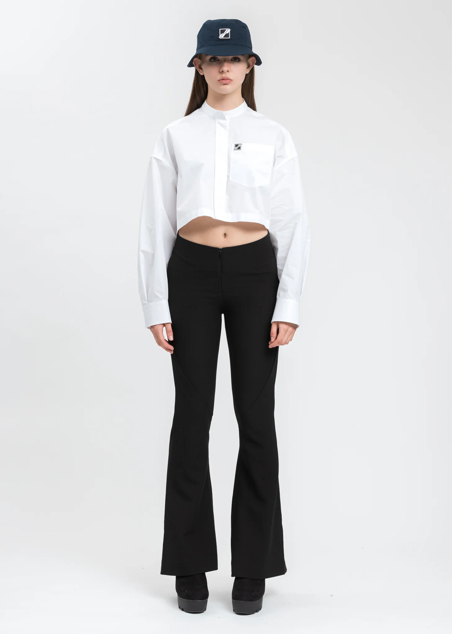 White Band Collar Shirt - Image 7