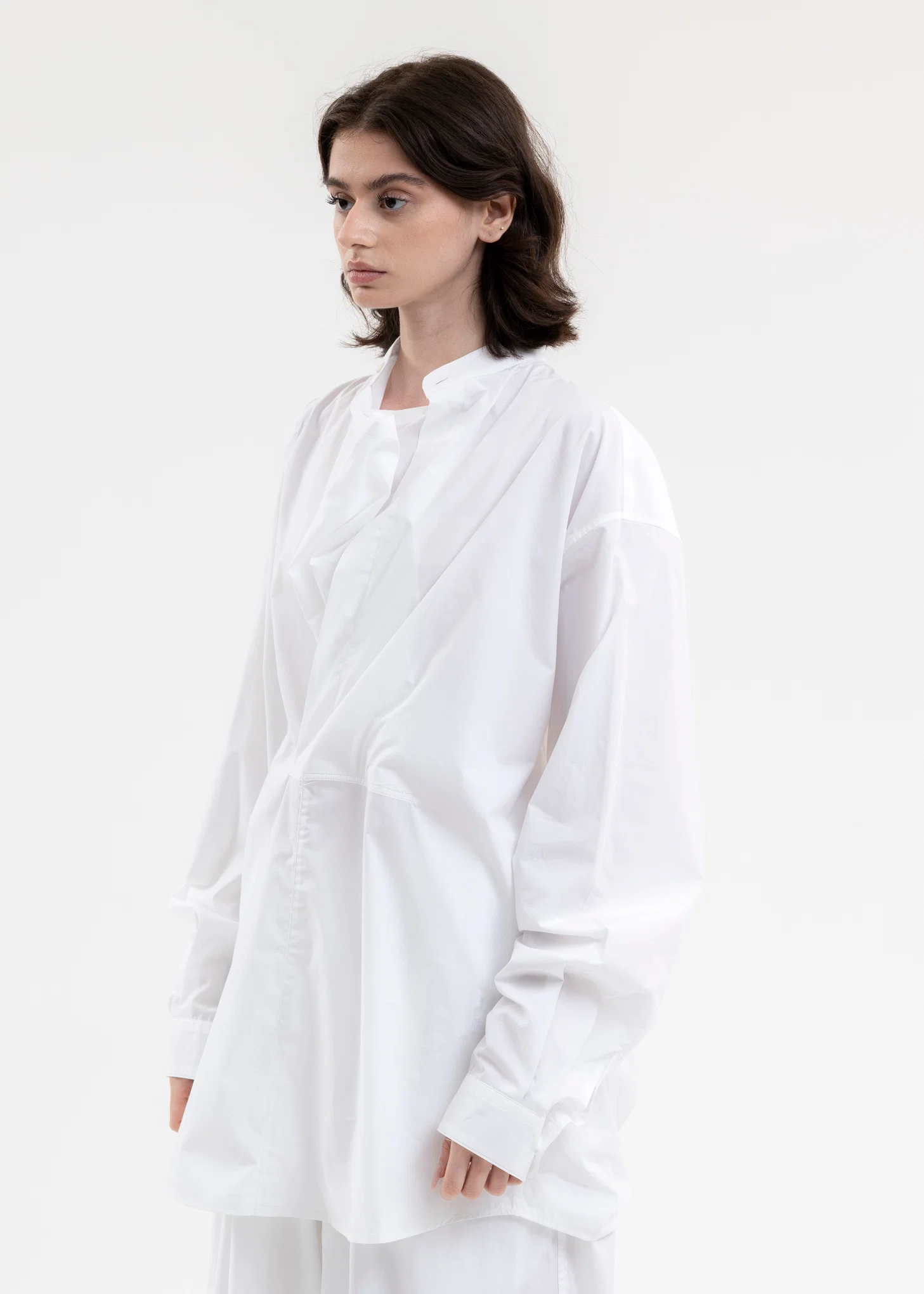 White Band Collar Shirt - Image 2