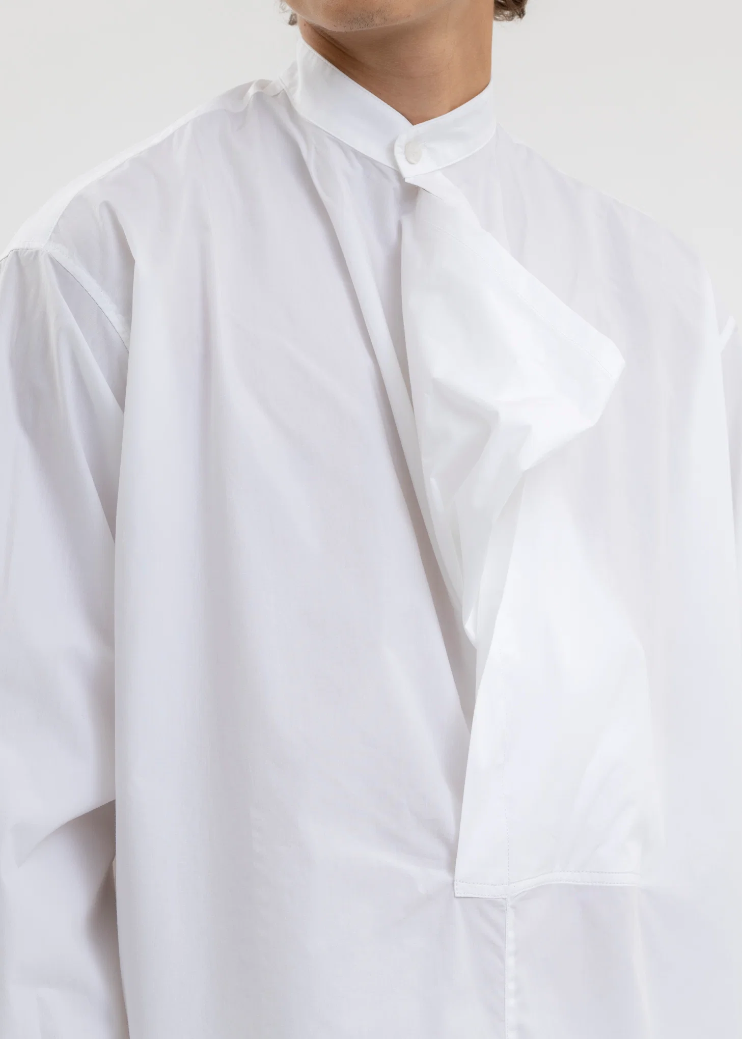White Band Collar Shirt - Image 5