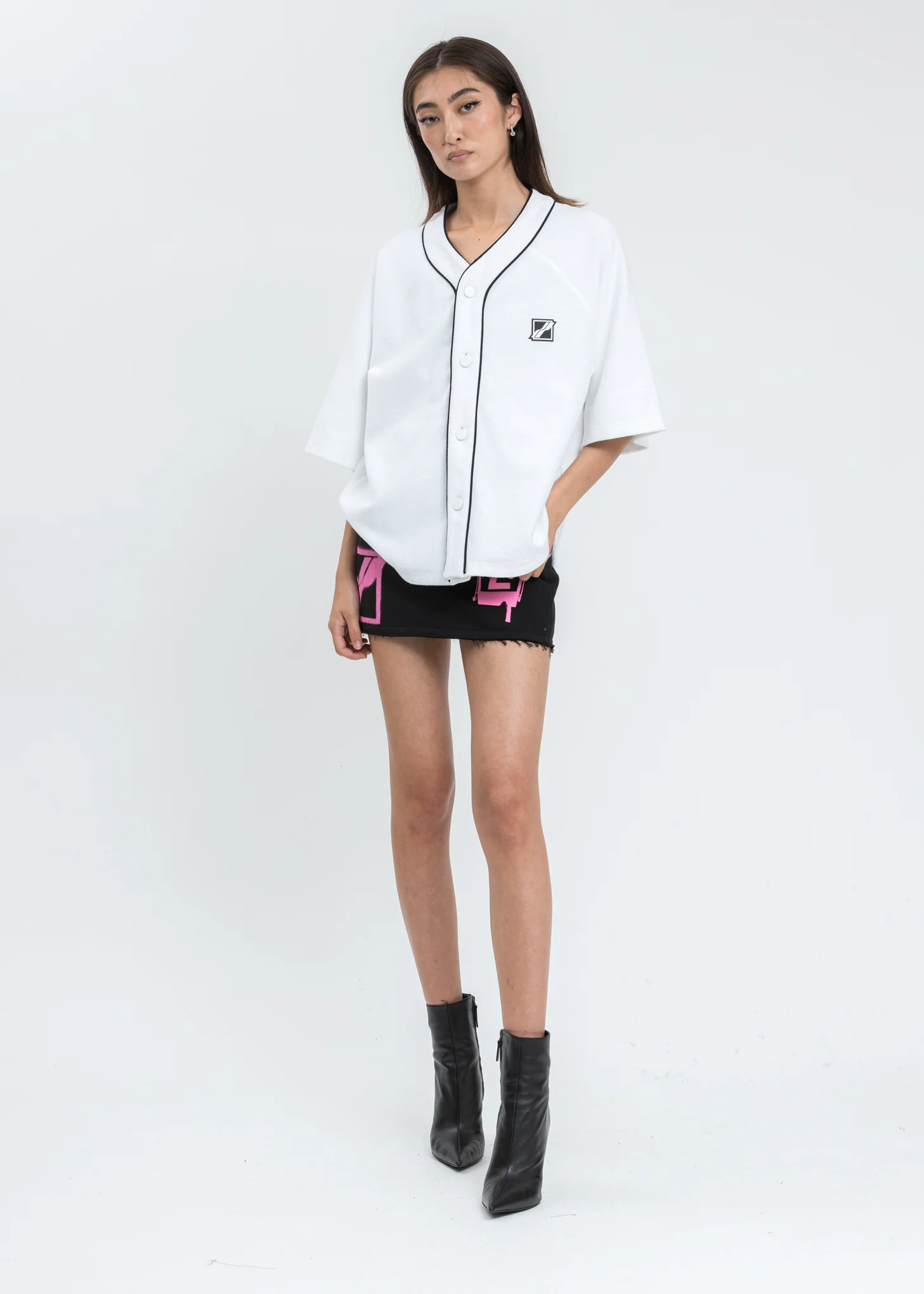 White Baseball Jersey Shirt - Image 5