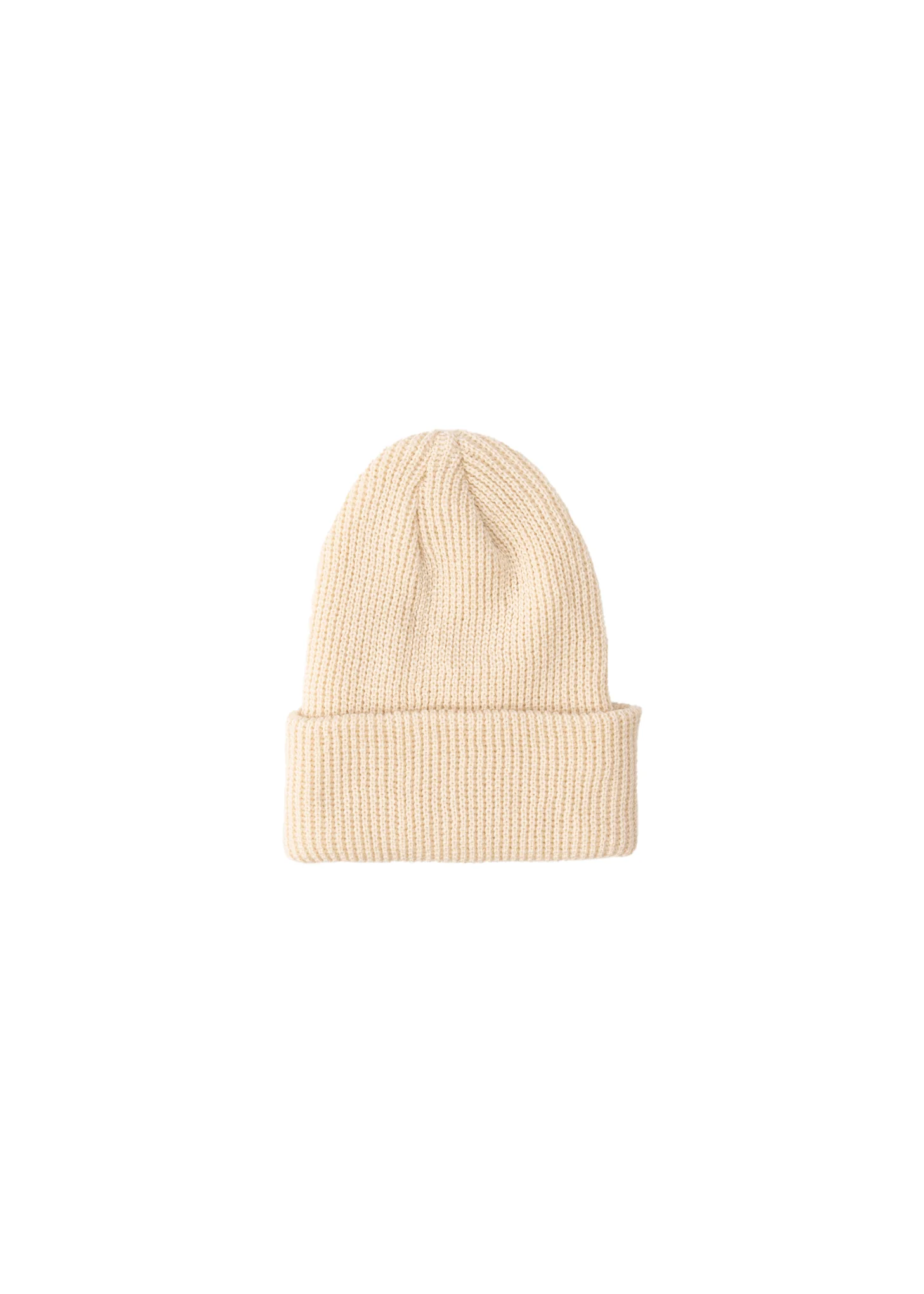 White Basic Logo Cuff Beanie- Preorder - Image 2