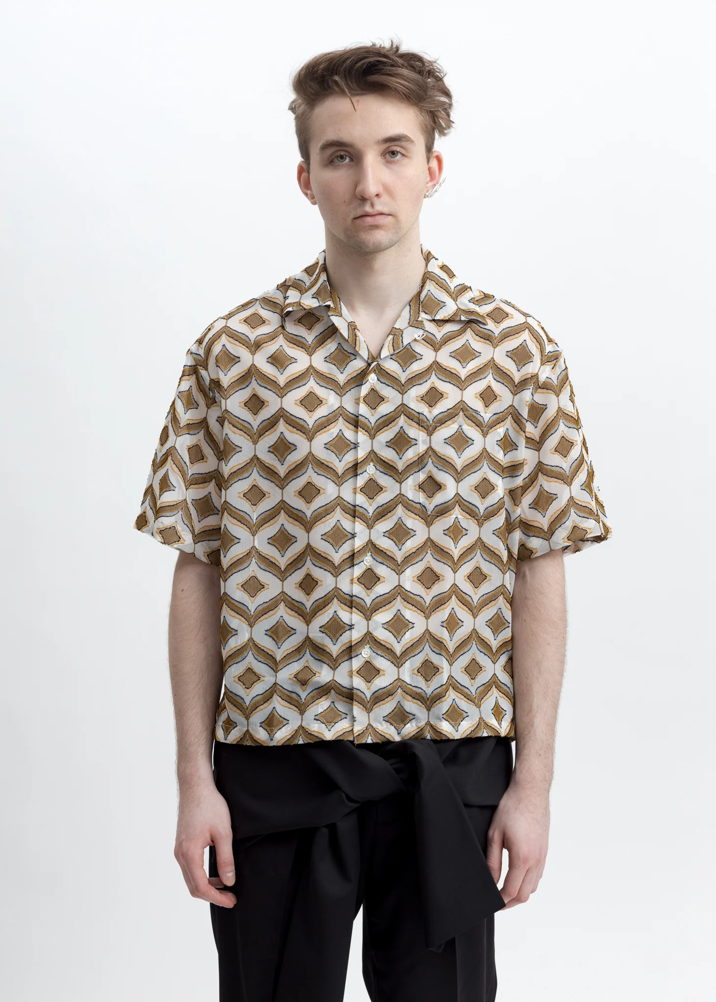 White & Beige Kim Shirt
