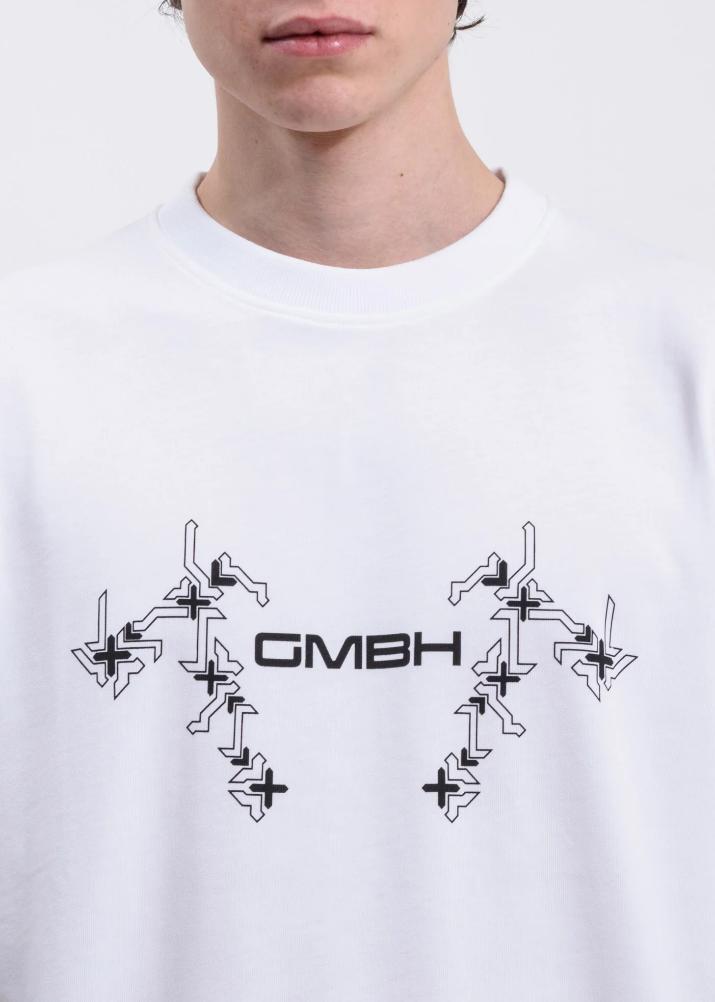 White Birk Screen Printed T-Shirt - Image 2