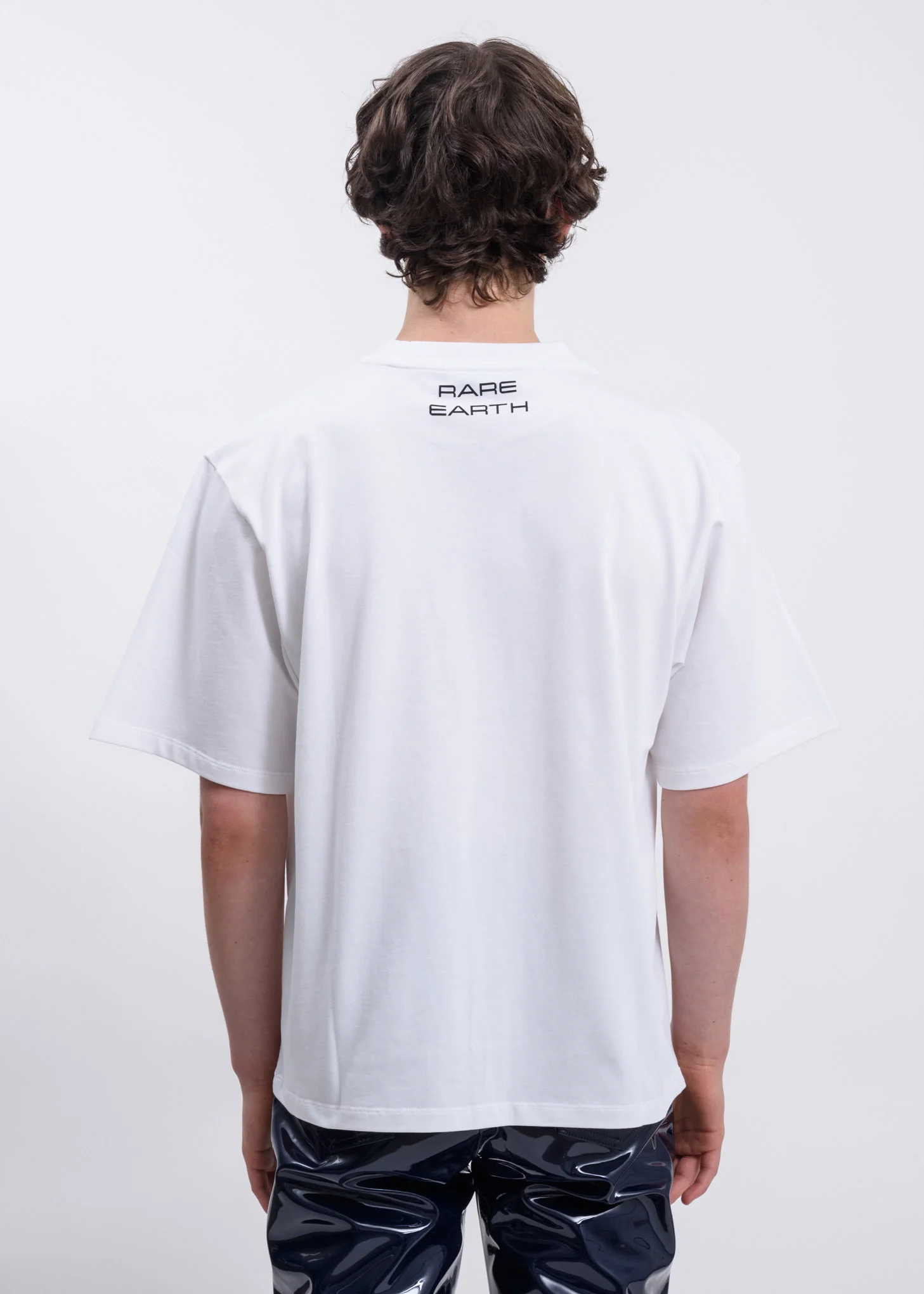 White Birk Screen Printed T-Shirt - Image 3