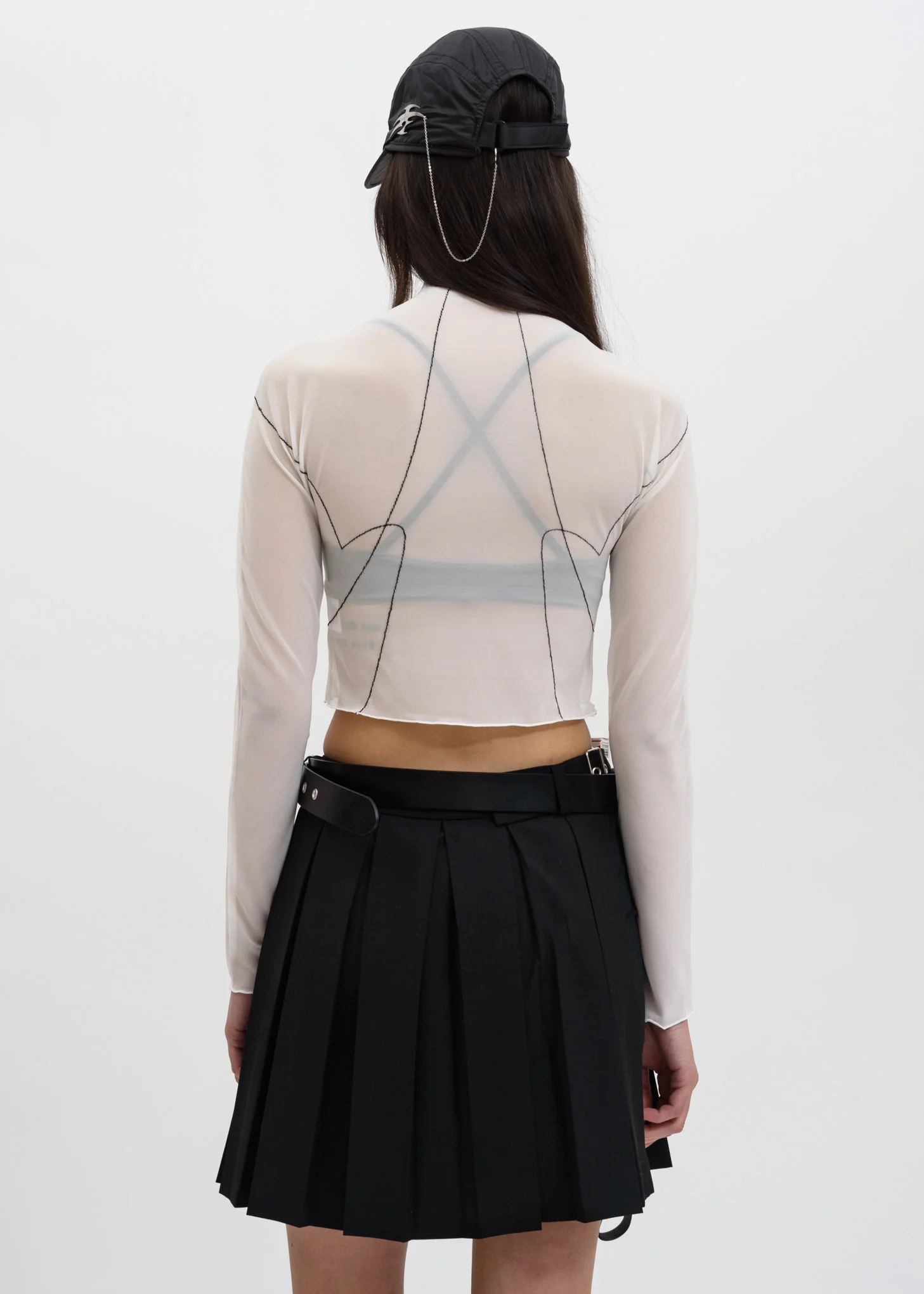 White Black Line Top - Image 2