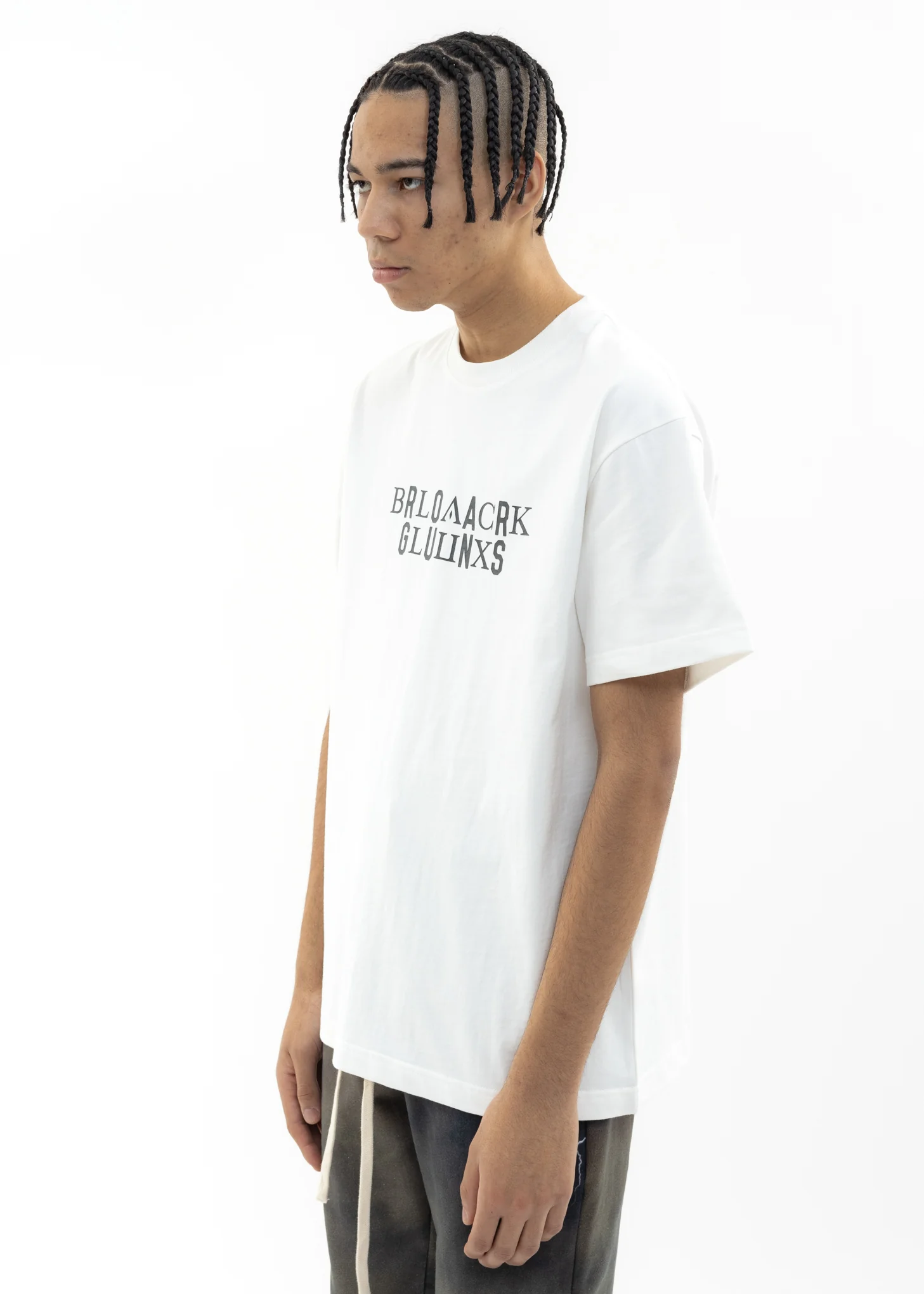 White Black Lux X roarguns LOVE&PEACE T-Shirt - Image 3