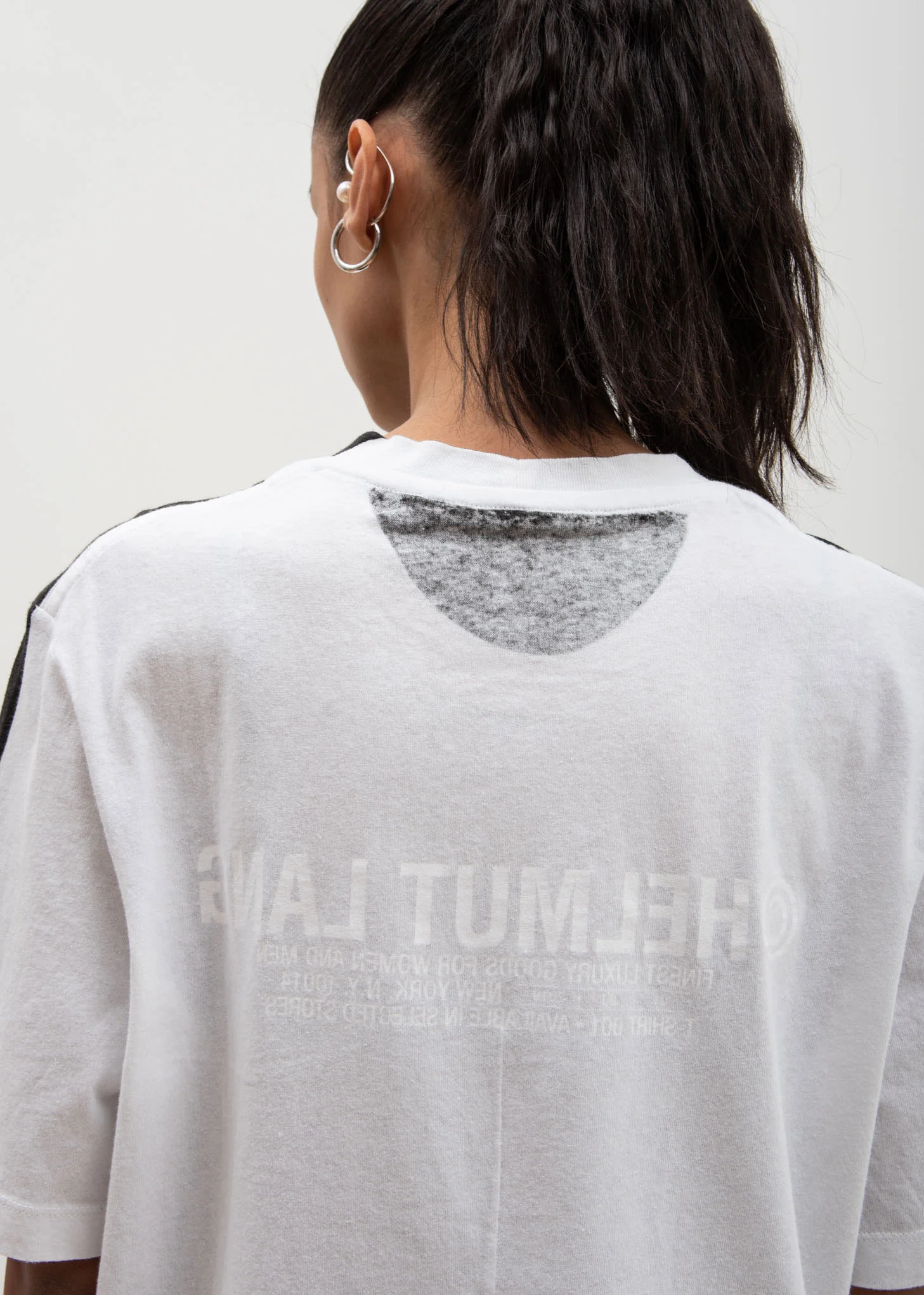 White Black Square T-Shirt - Image 4