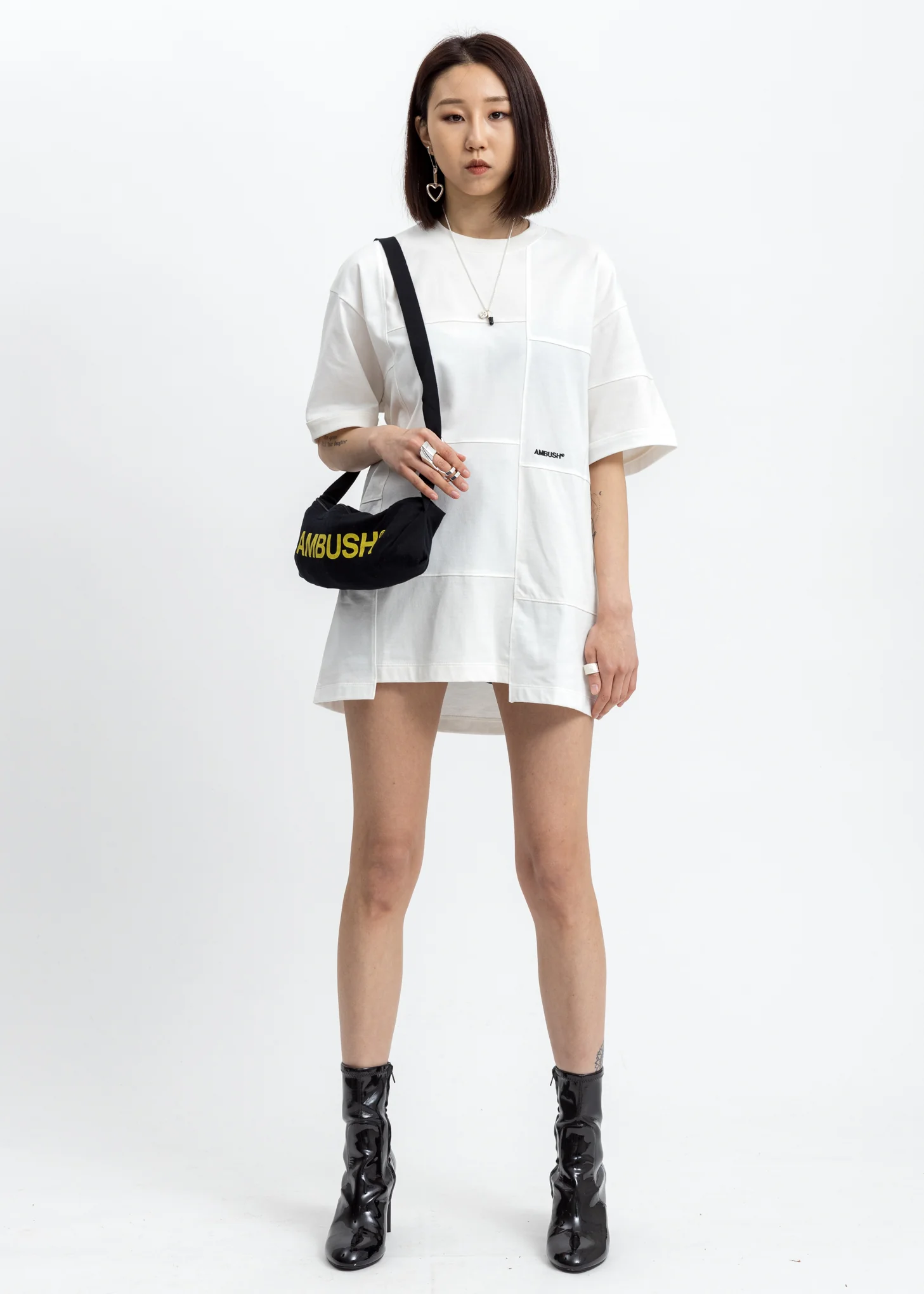 White Block Panel T-Shirt - Image 4
