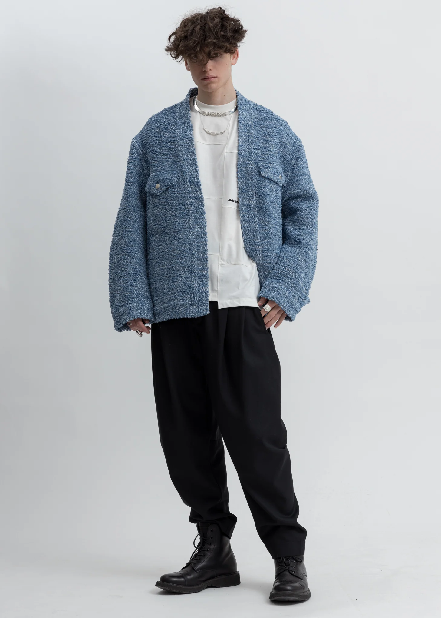White Block Panel T-Shirt - Image 5