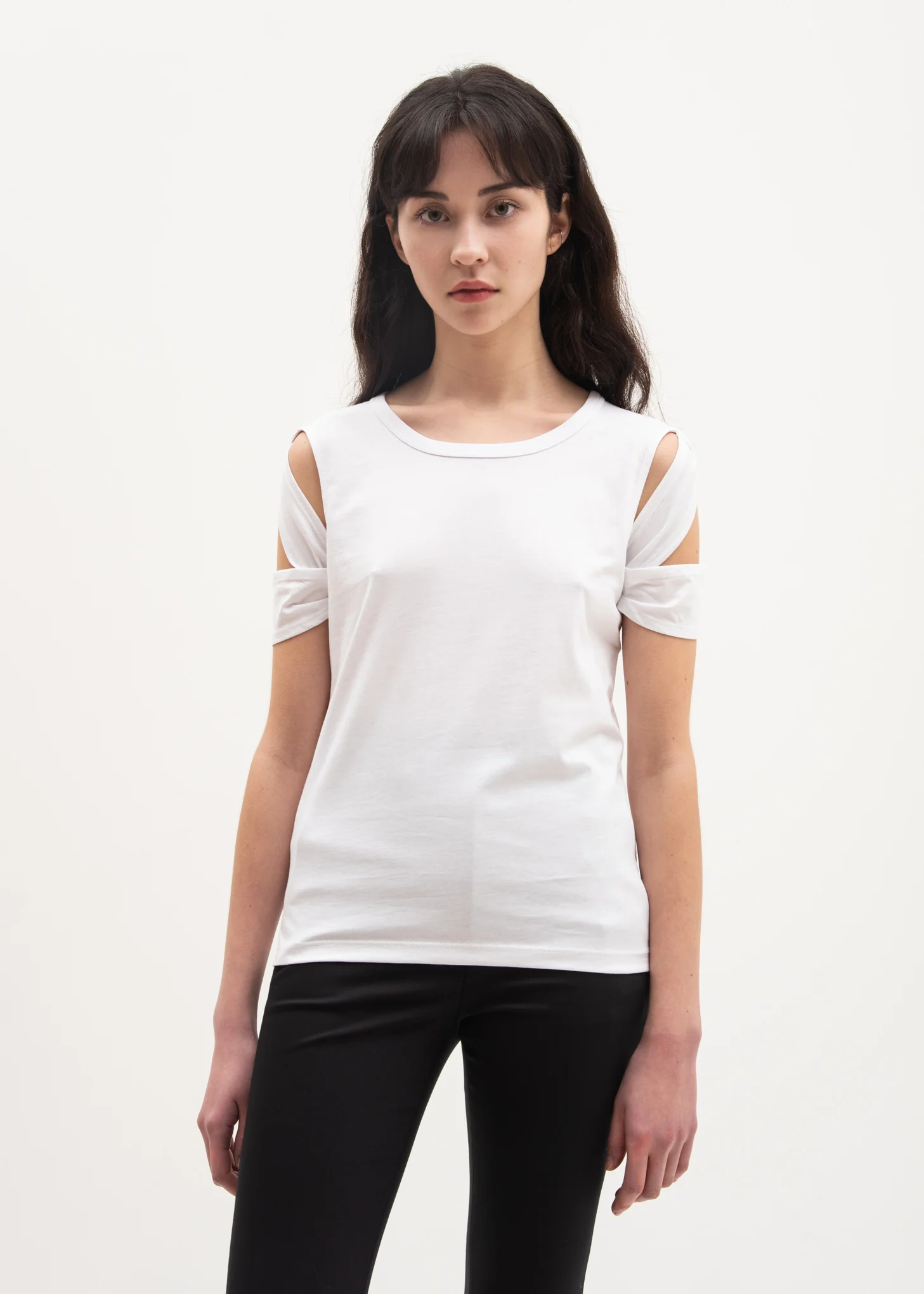 White Bondage Sleeve T-Shirt