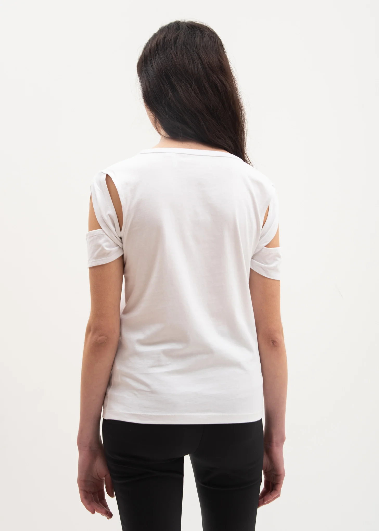White Bondage Sleeve T-Shirt - Image 3