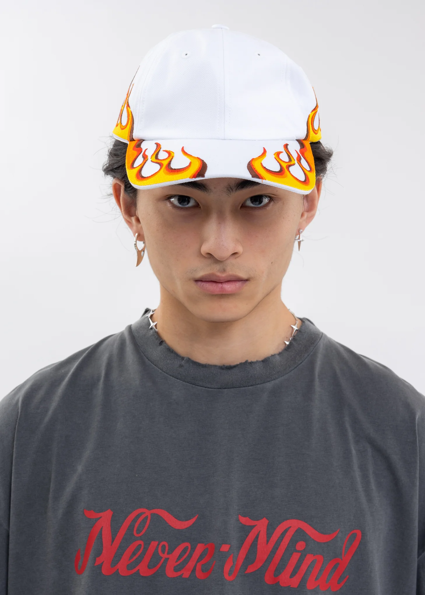 White BOOSTER FLAMING Cap - Image 2