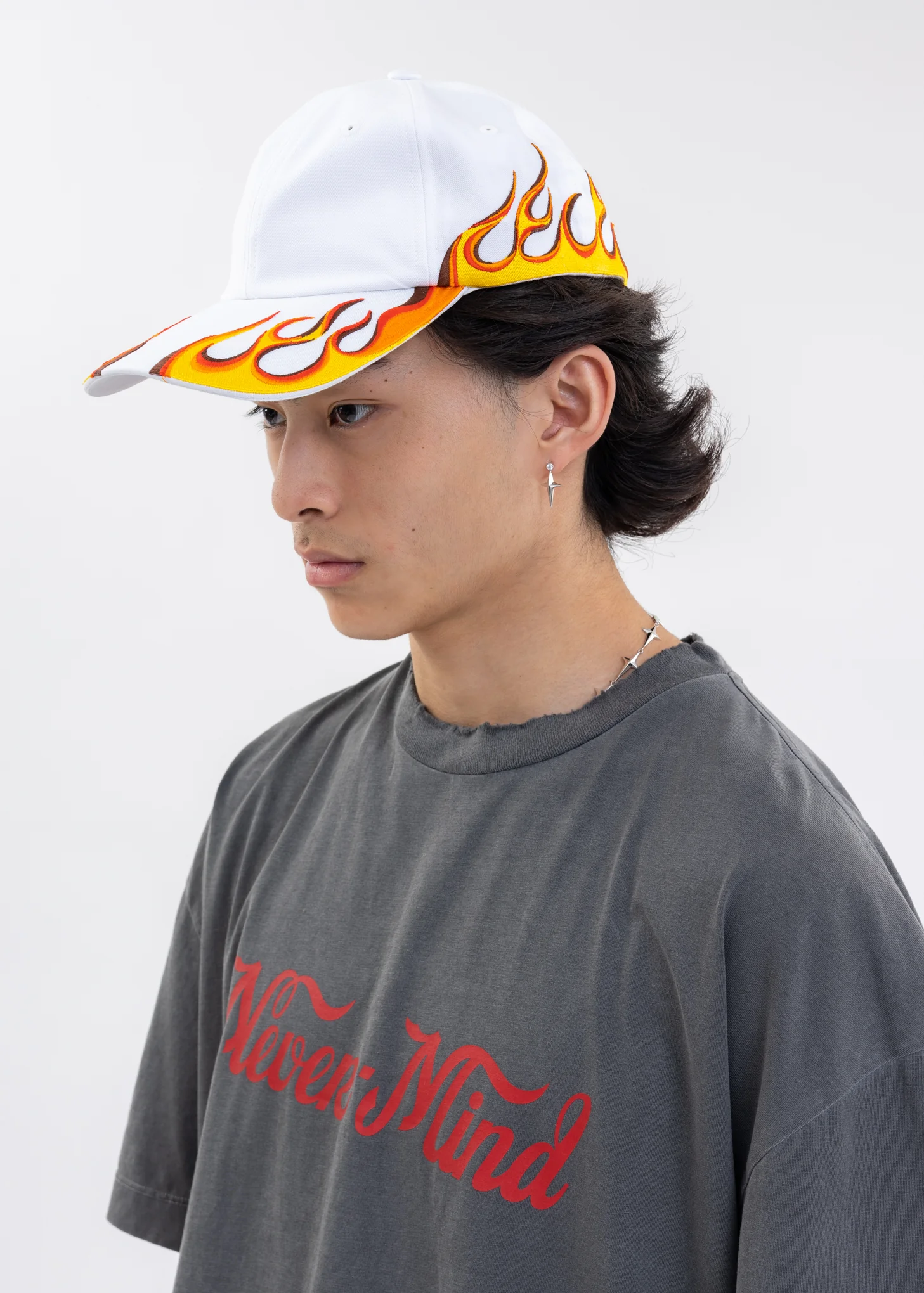White BOOSTER FLAMING Cap - Image 4