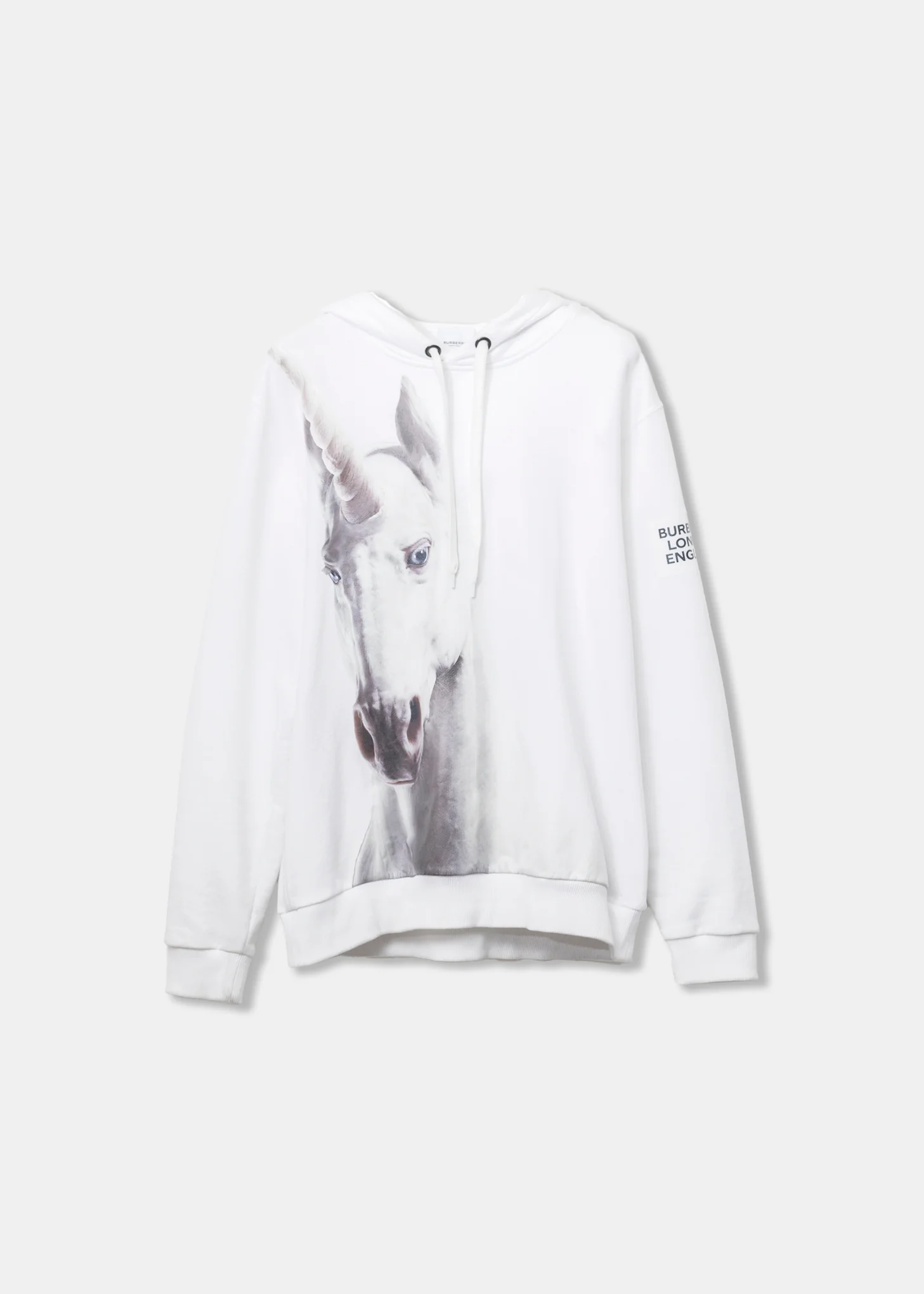 White Burberry Horse Hoodie