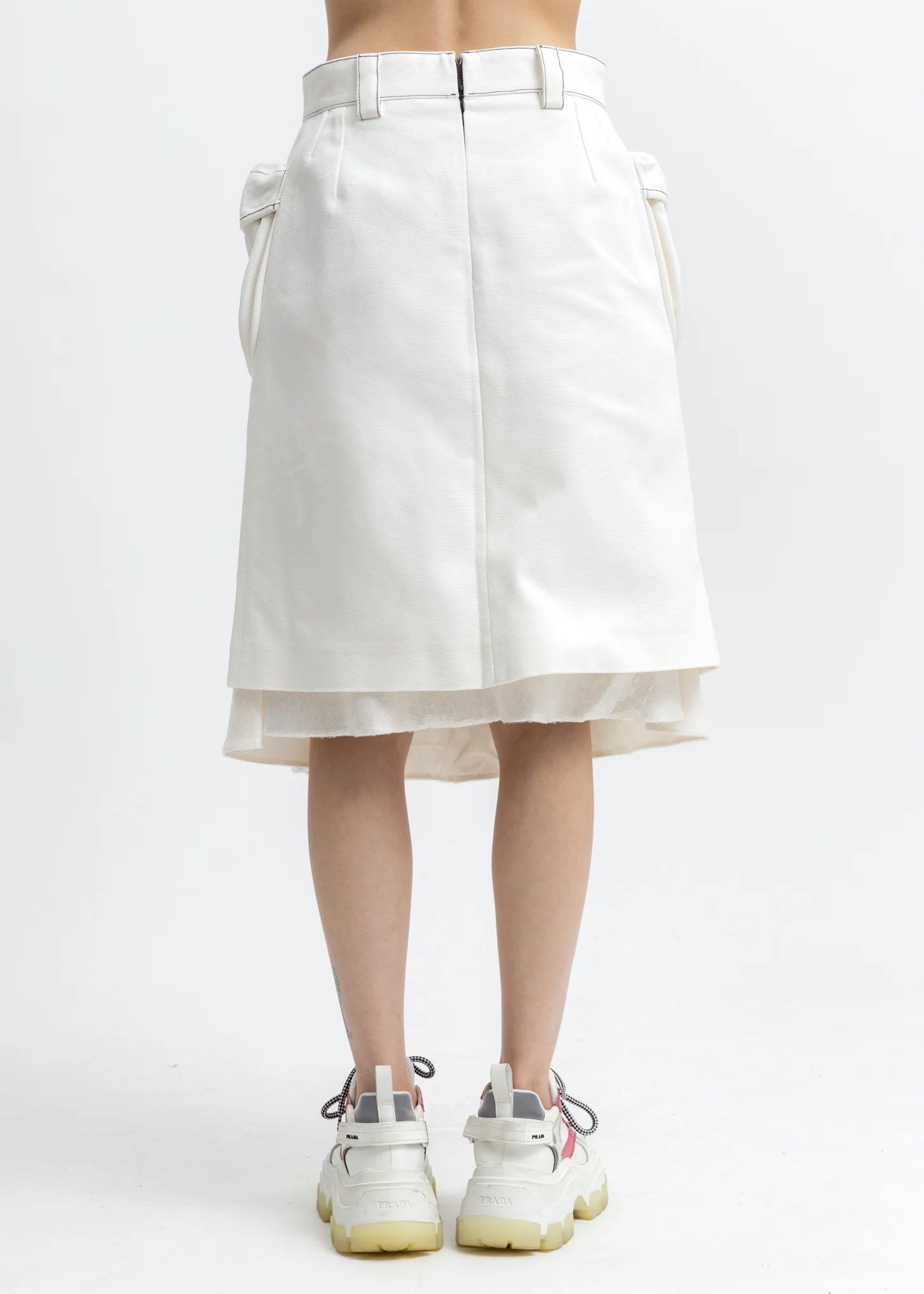 White Cargo Skirt - Image 3
