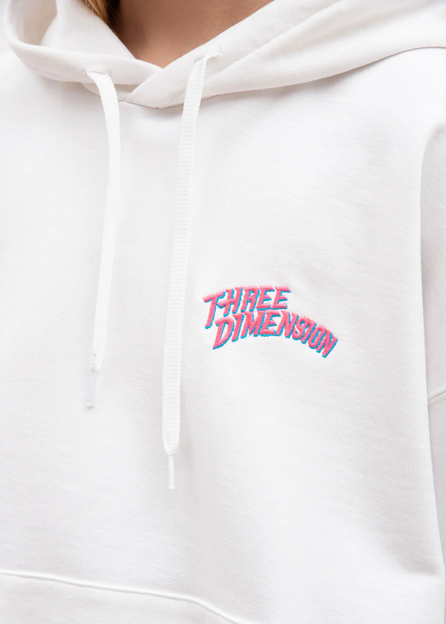 White Chaos Embroidery Hoodie - Image 3