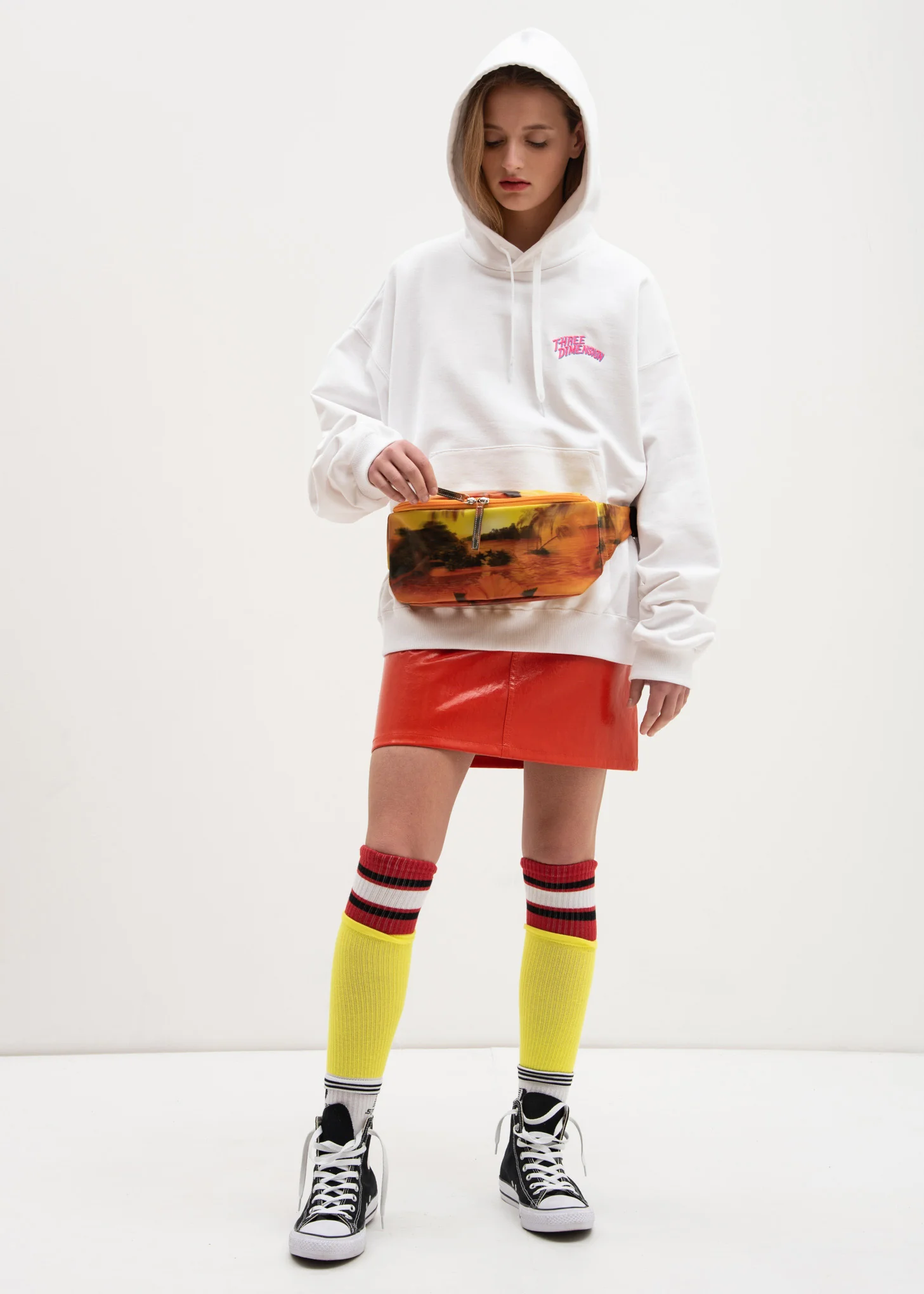 White Chaos Embroidery Hoodie - Image 5